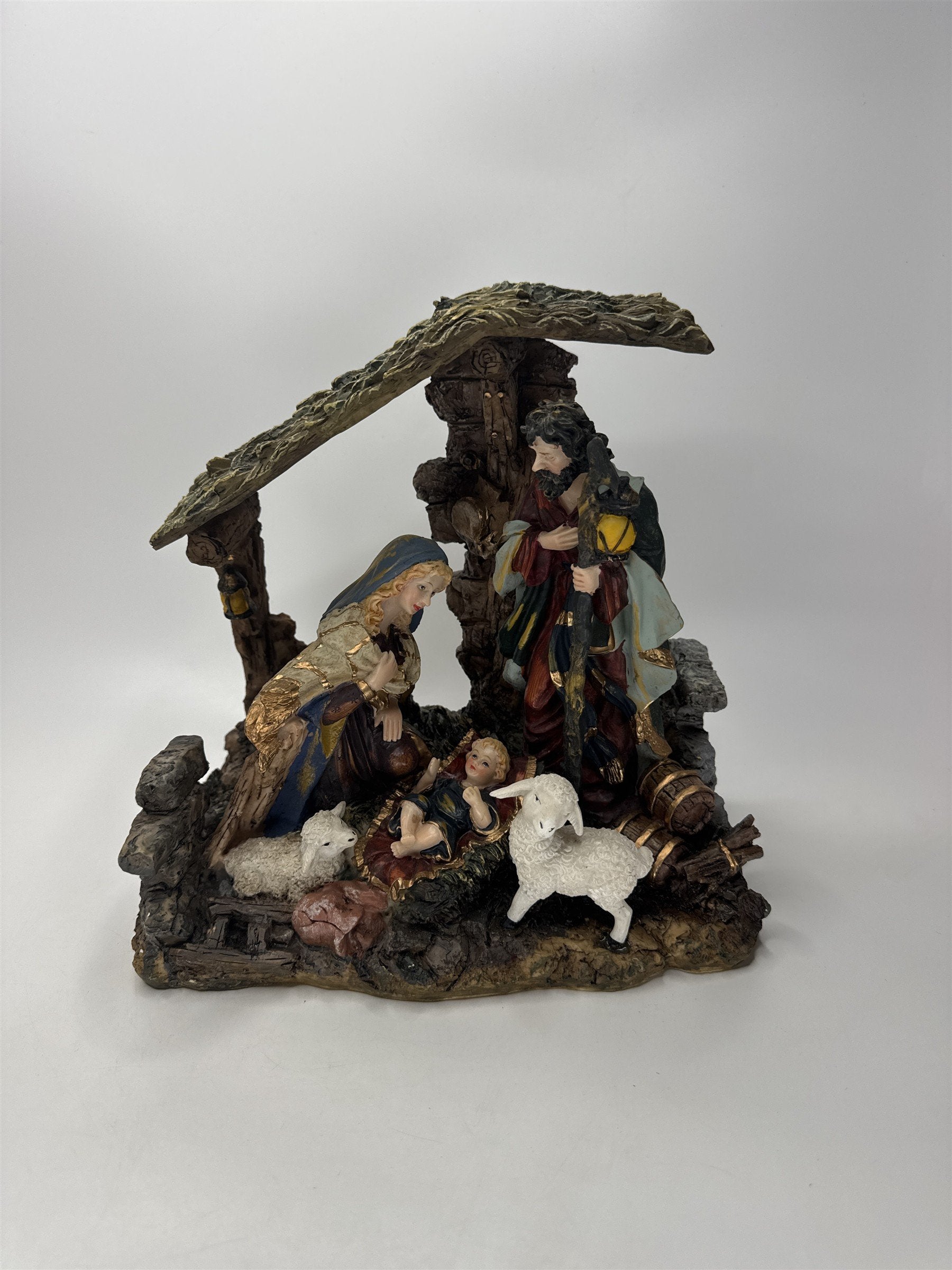 Vintage Home Interiors Holy Family Nativity Figurine Manger Scene Christmas
