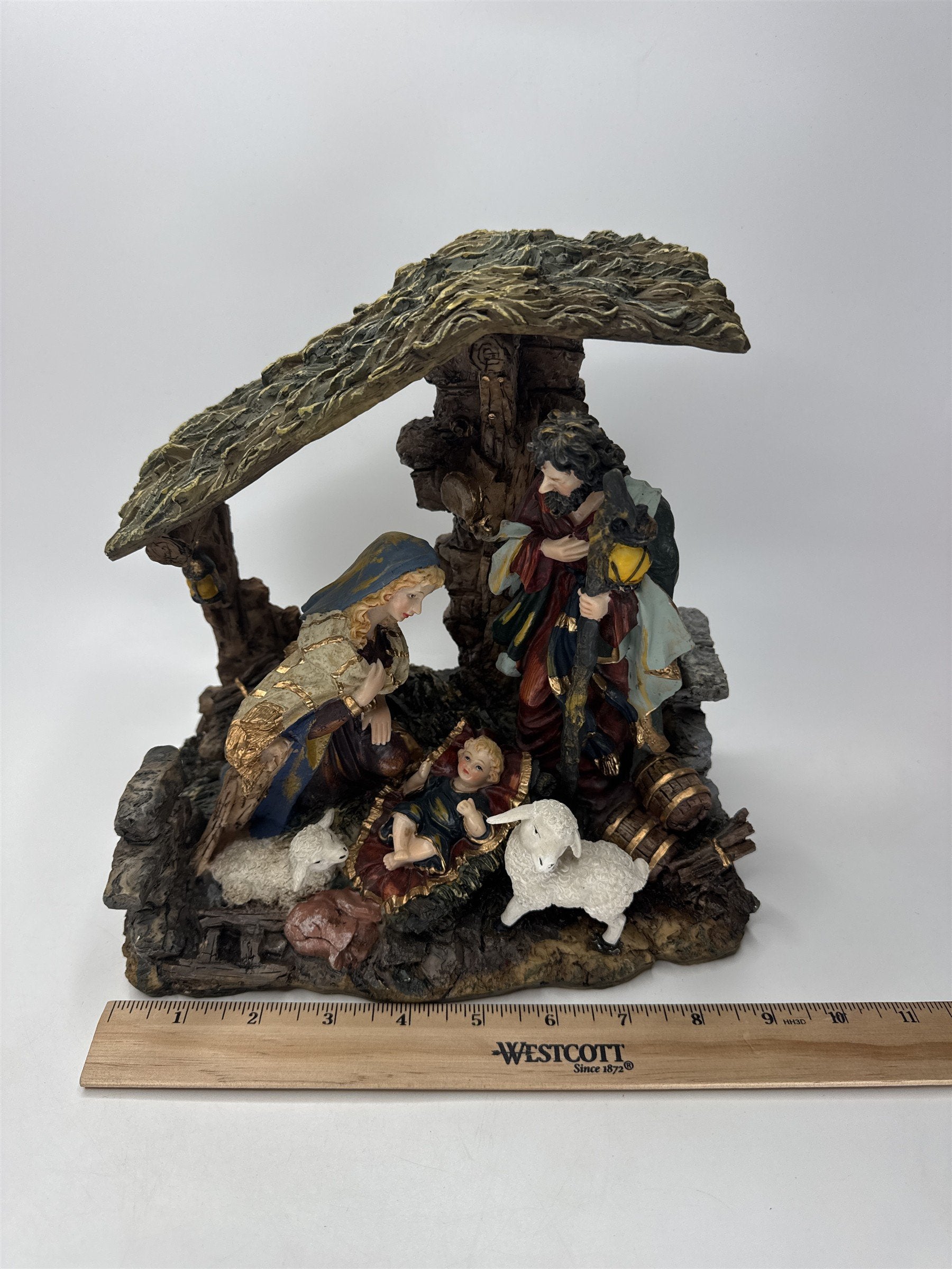 Vintage Home Interiors Holy Family Nativity Figurine Manger Scene Christmas