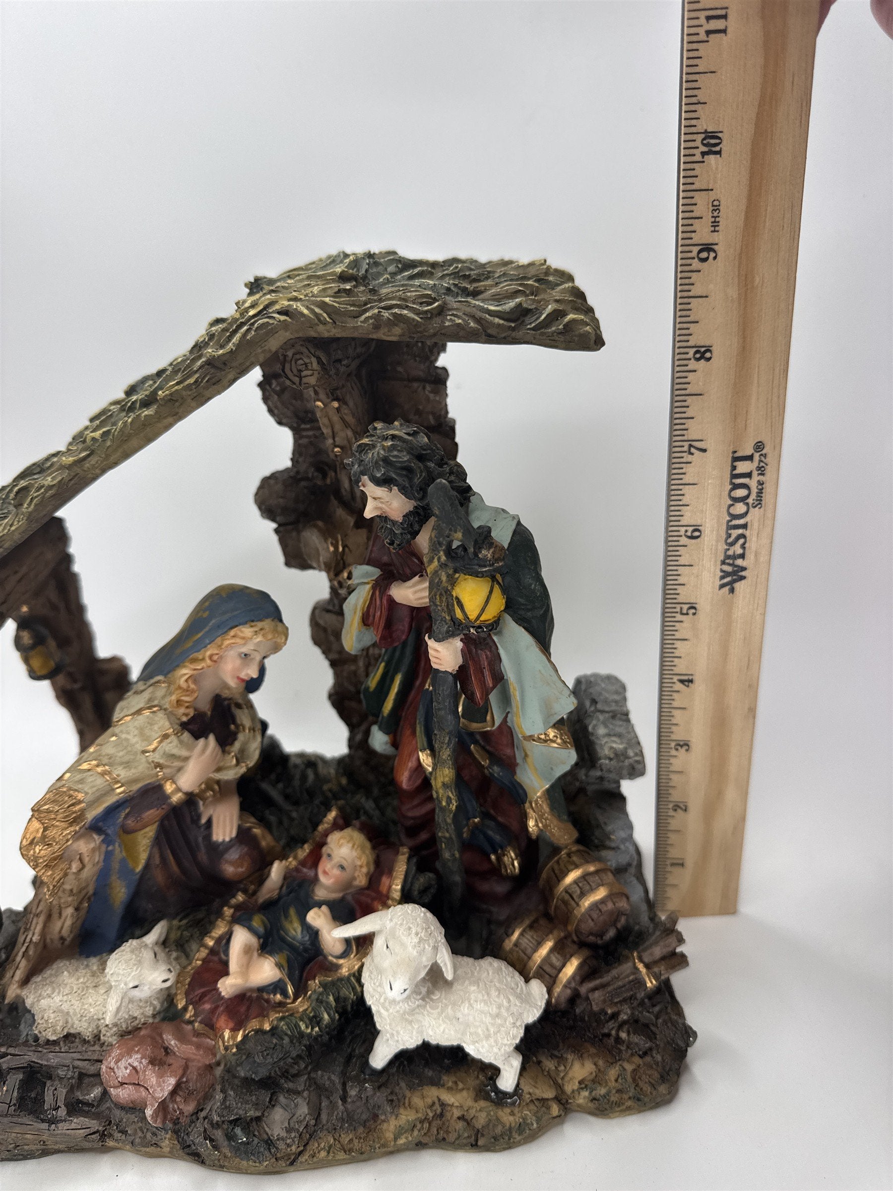 Vintage Home Interiors Holy Family Nativity Figurine Manger Scene Christmas