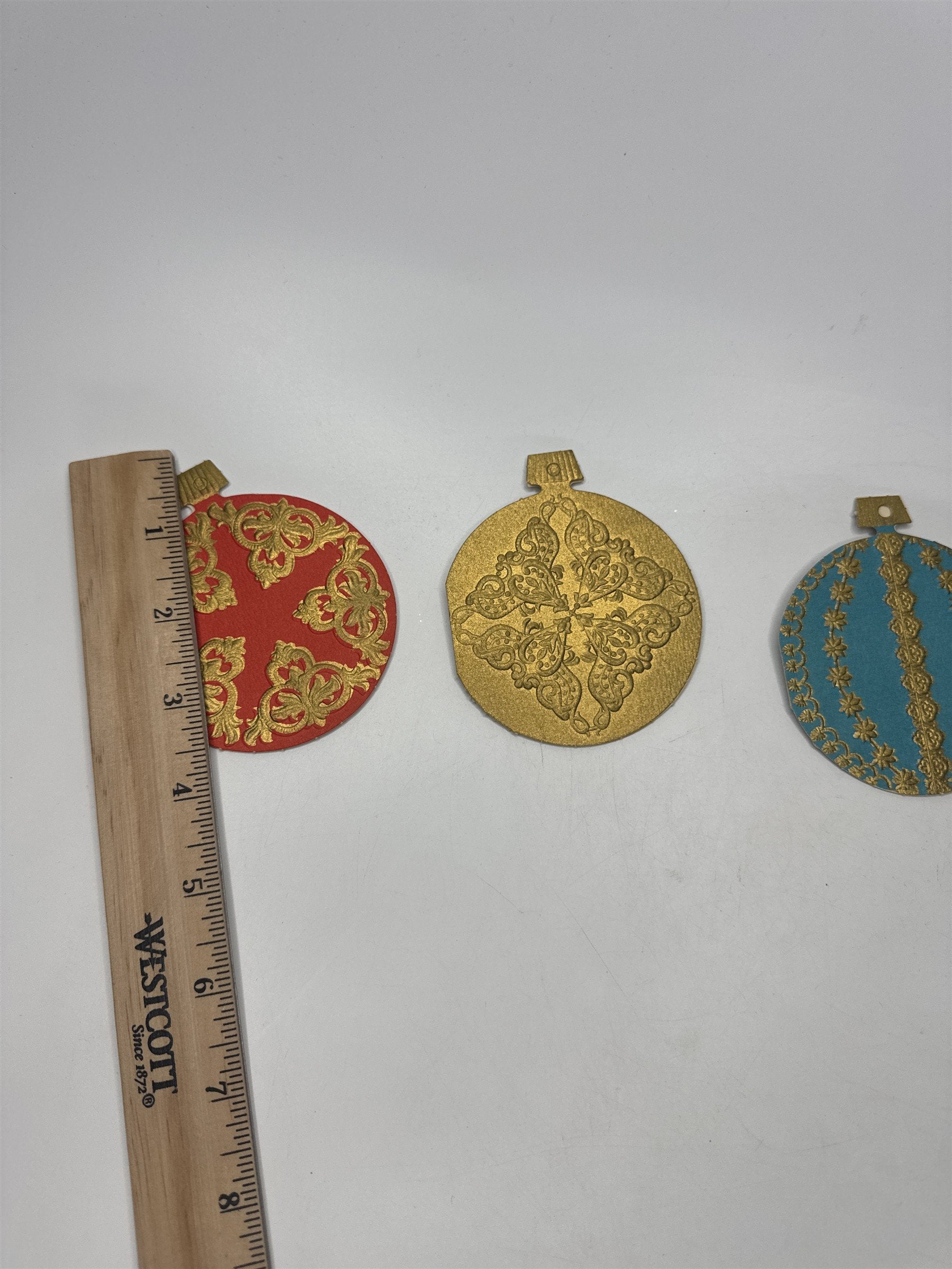 Lot 4 Vintage Paper Felt Christmas Ornaments Die Cut Nativity Santa Head Decor