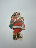 VTG Santa Die Cut Ornament Franklin Federal Savings Wilkes-Barre PA Ad