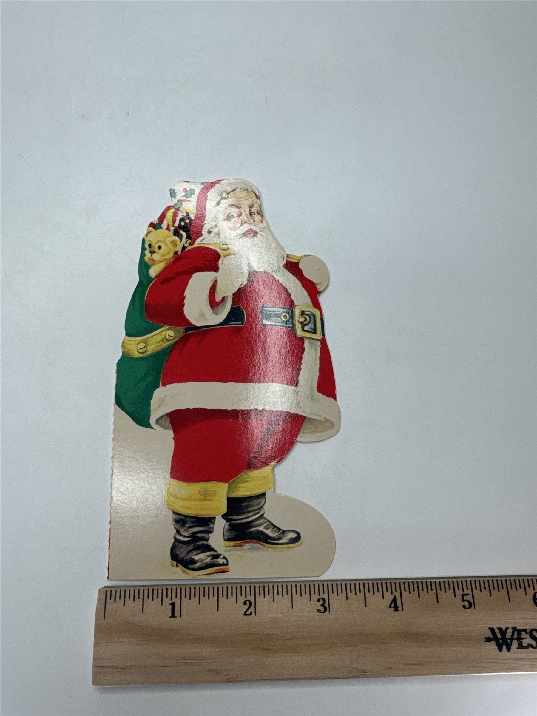 Nanticoke PA Bank Christmas Club Santa Die Cut Ornament Advertising Ephemera