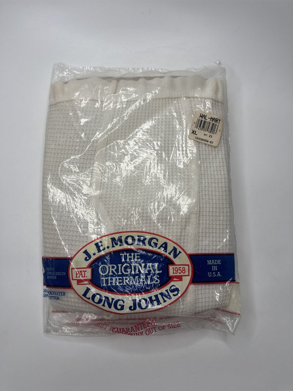 Deadstock J.E. Morgan Long Johns XL Thermal Pant 50/50 Blend USA NIP