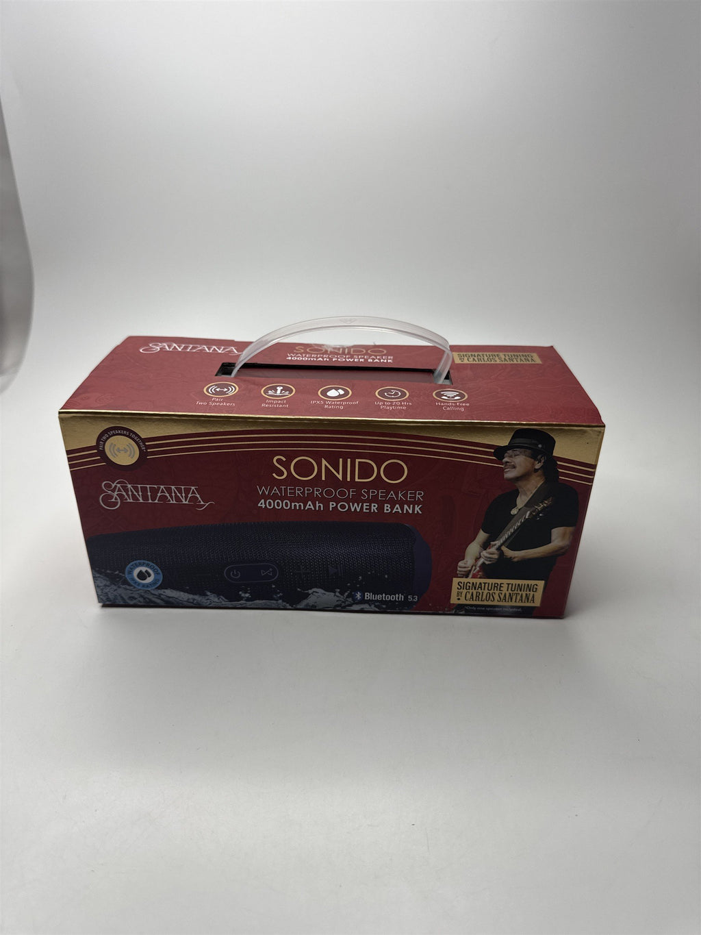 NEW Santana Sonido Bluetooth 5.3 Waterproof Speaker 4000mAh Power Bank NIB