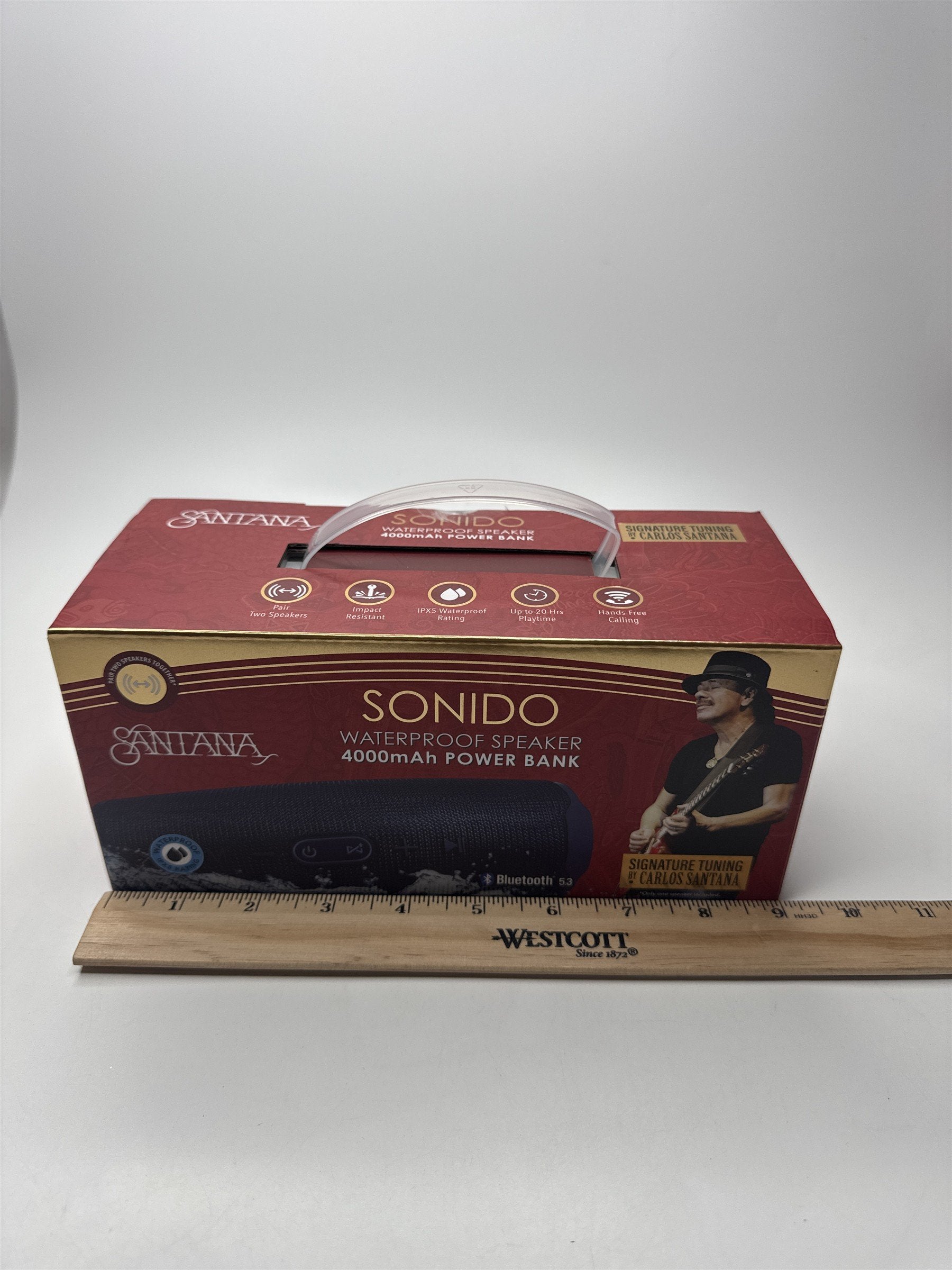 NEW Santana Sonido Bluetooth 5.3 Waterproof Speaker 4000mAh Power Bank NIB