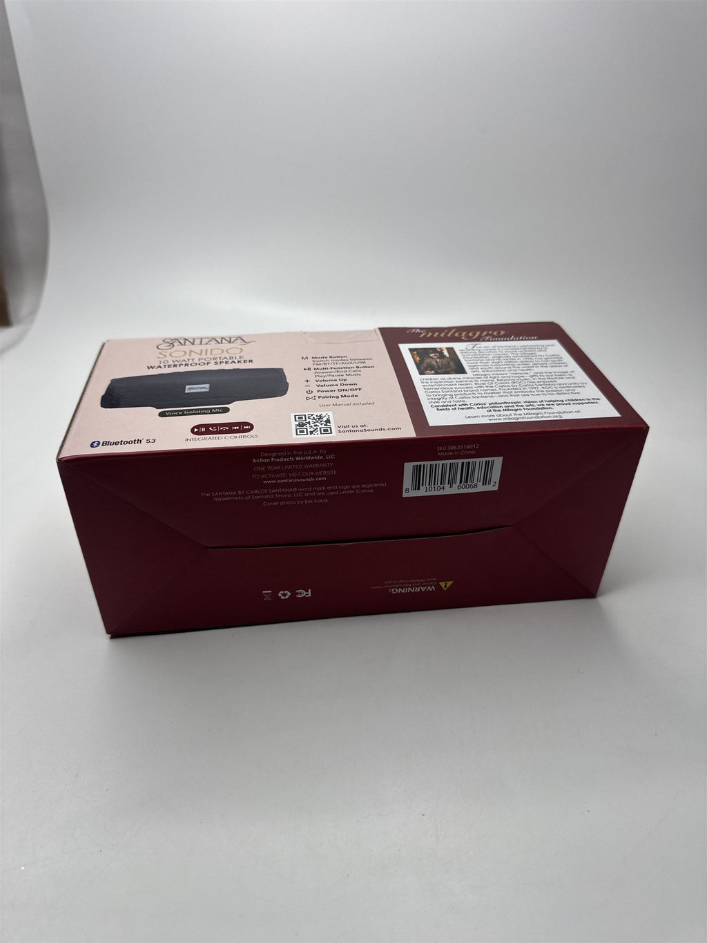 NEW Santana Sonido Bluetooth 5.3 Waterproof Speaker 4000mAh Power Bank NIB