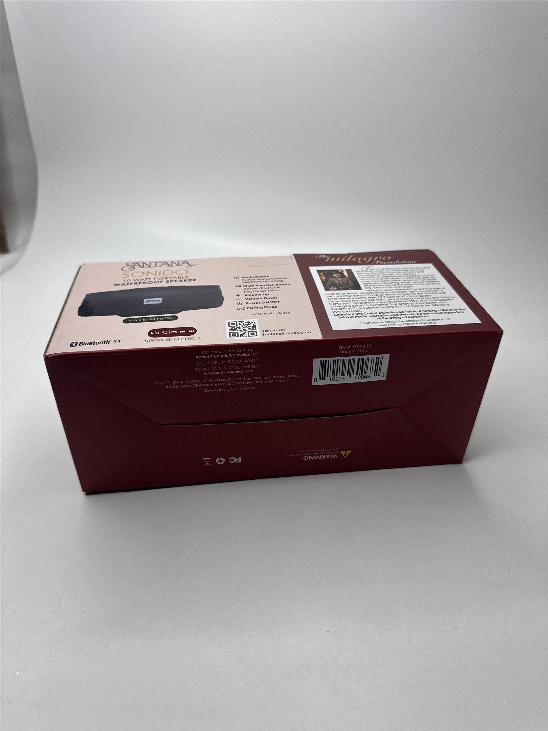NEW Santana Sonido Bluetooth 5.3 Waterproof Speaker 4000mAh Power Bank NIB