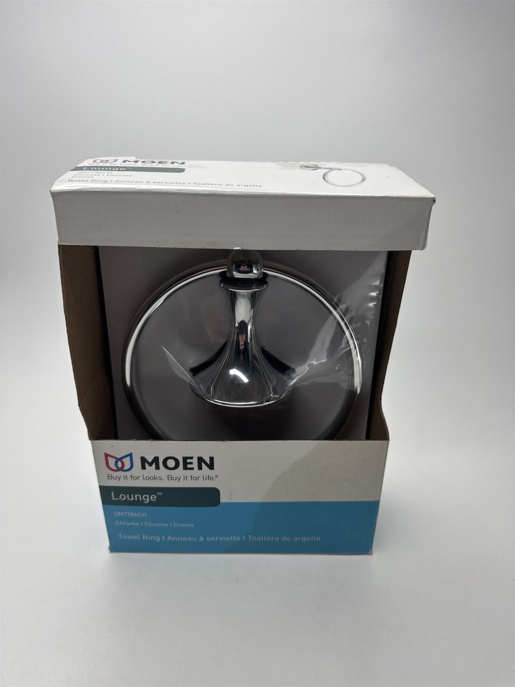 MOEN Lounge DN7786CH Chrome Towel Ring Bath Fixture Accessory NEW