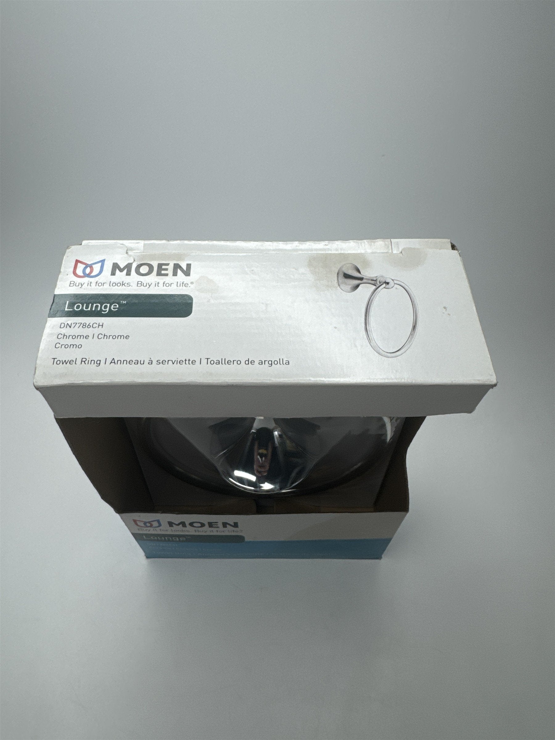 MOEN Lounge DN7786CH Chrome Towel Ring Bath Fixture Accessory NEW