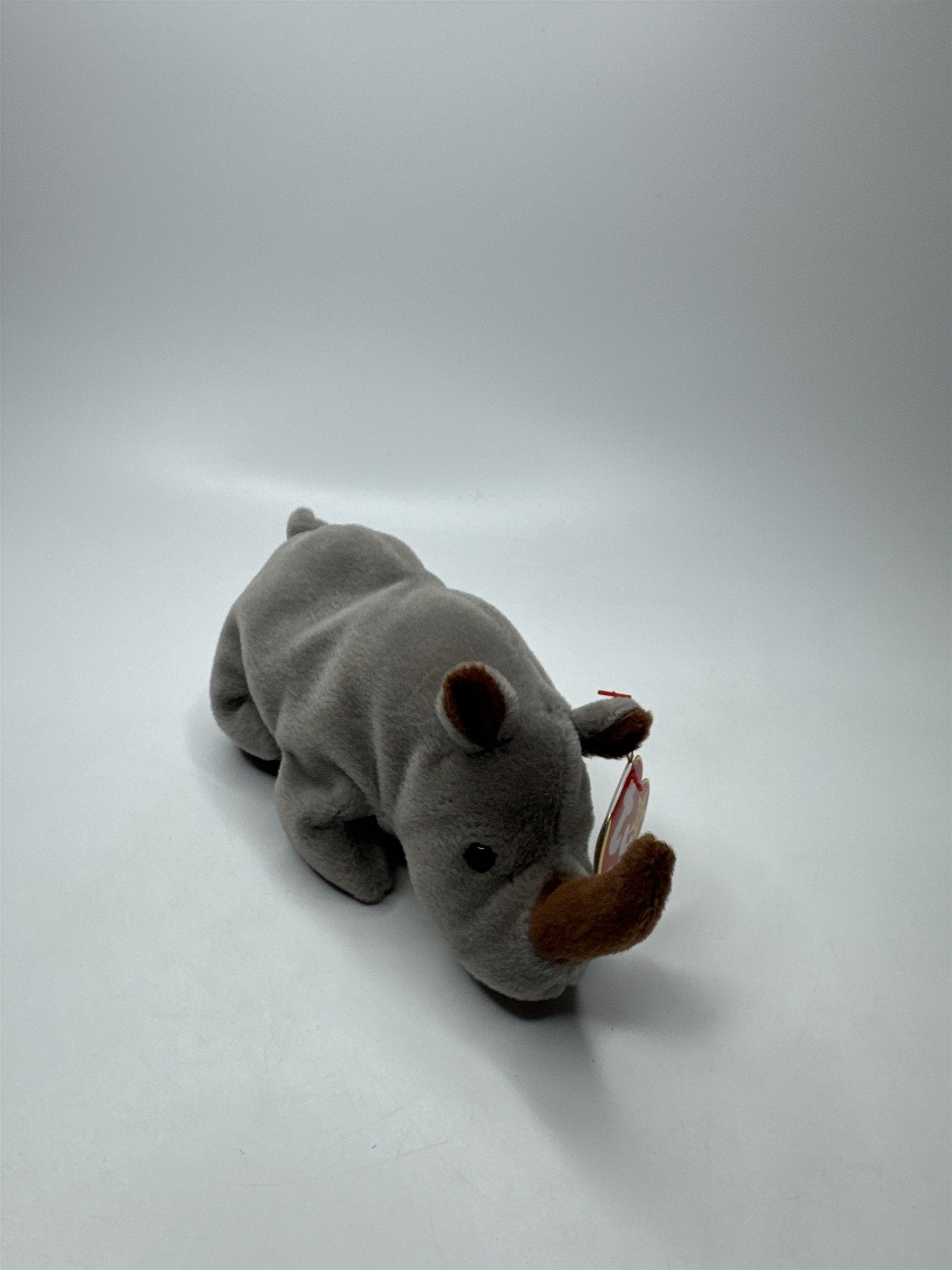 Ty Spike Beanie Baby Rhino Retired 1996 DOB Date Swing Tag Error VTG
