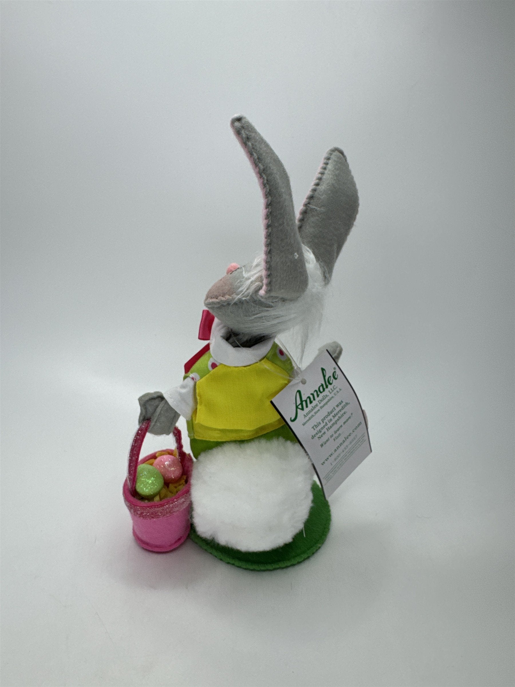 Annalee Dolls 2021 Boy Bunny Easter Basket Felt Base Figure