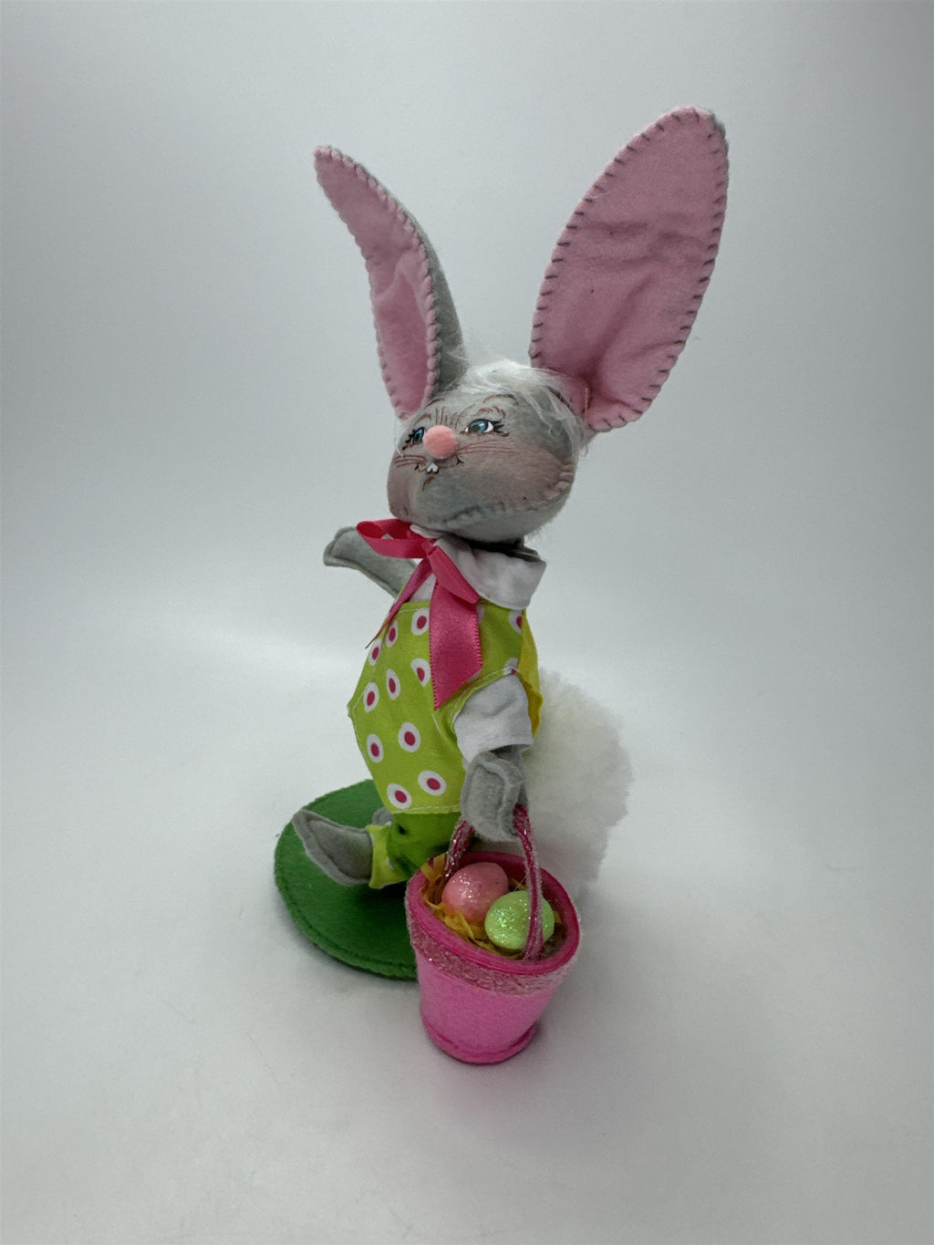 Annalee Dolls 2021 Boy Bunny Easter Basket Felt Base Figure