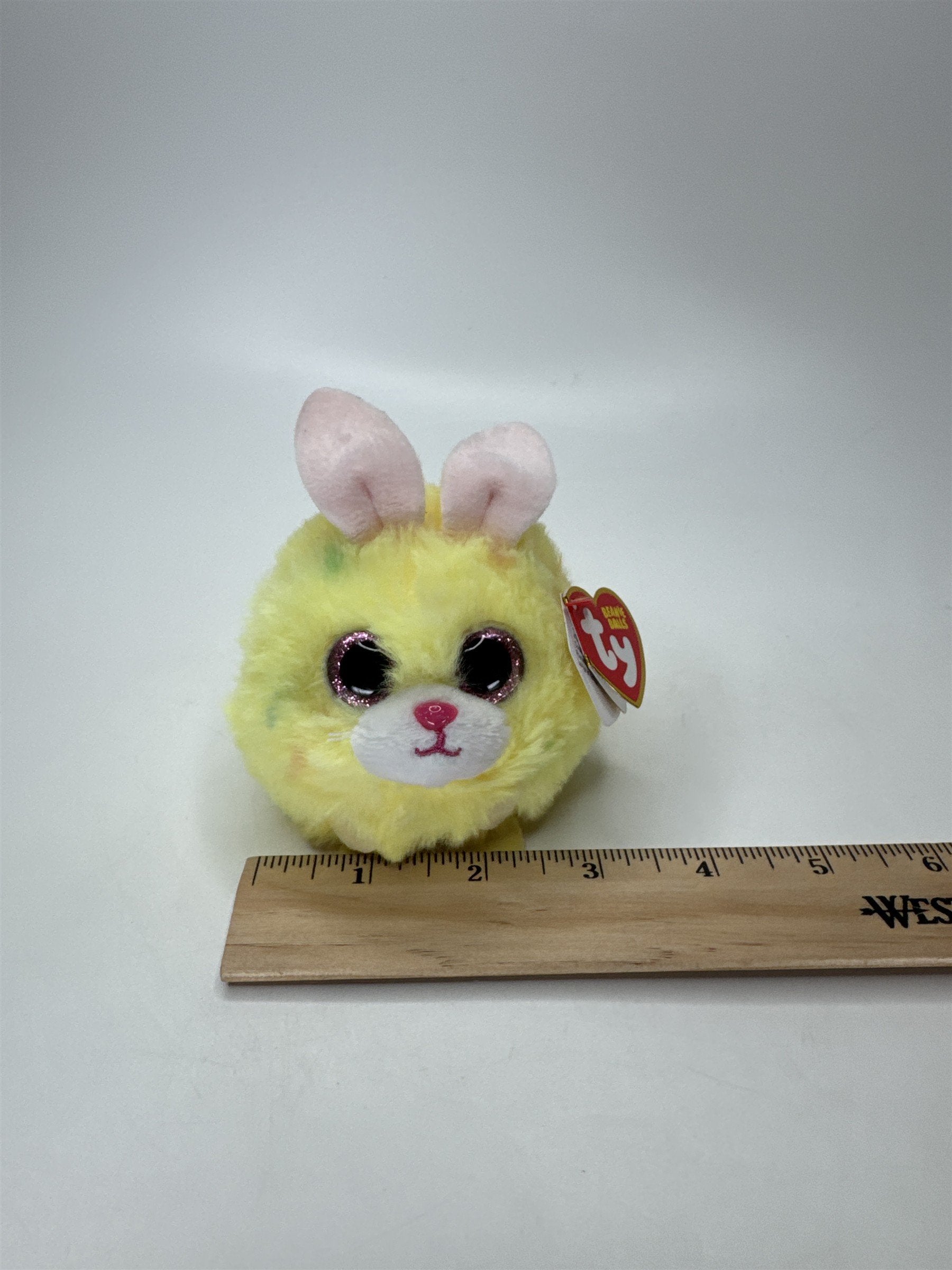 Ty Beanie Balls Lemon Yellow Bunny Rabbit Plush Toy March 5 DOB