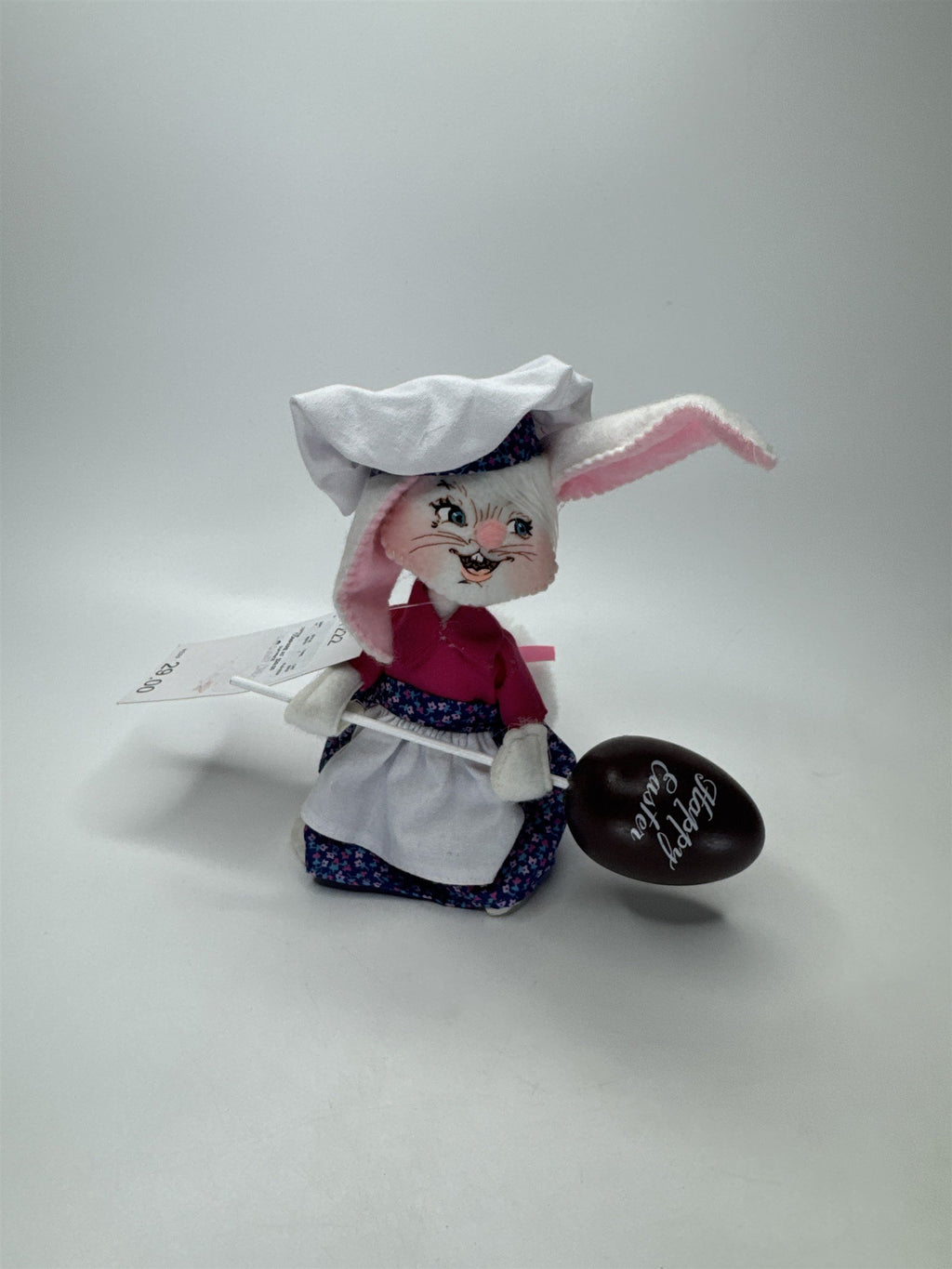 Annalee Dolls Chef Bunny Figurine Easter Decor W/ Chocolate Egg