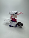 Annalee Dolls Chef Bunny Figurine Easter Decor W/ Chocolate Egg