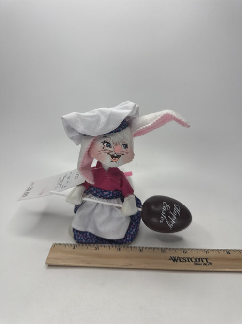 Annalee Dolls Chef Bunny Figurine Easter Decor W/ Chocolate Egg