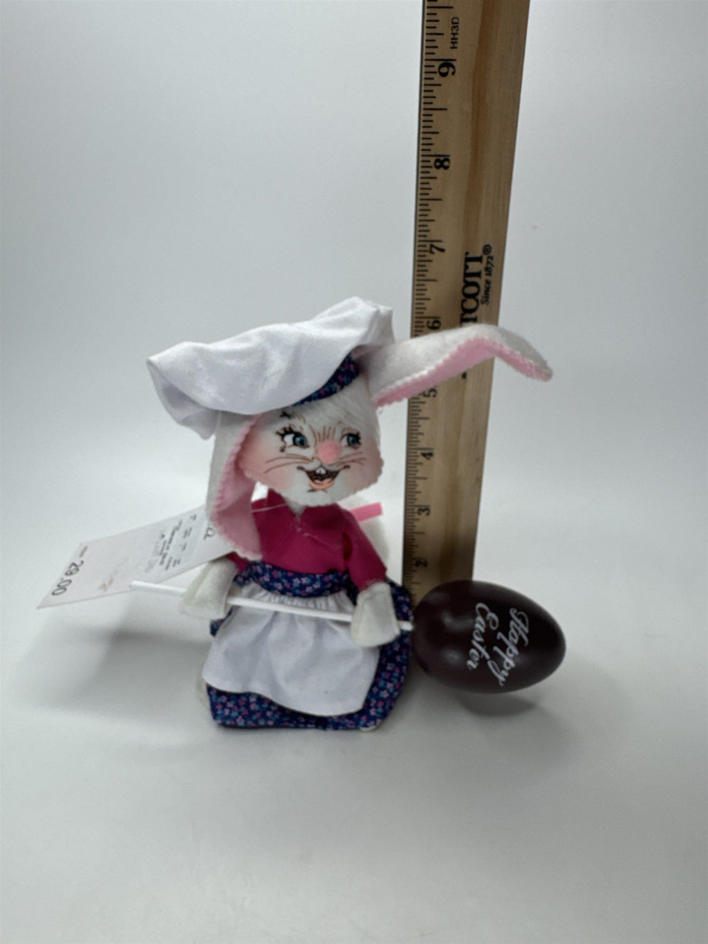 Annalee Dolls Chef Bunny Figurine Easter Decor W/ Chocolate Egg