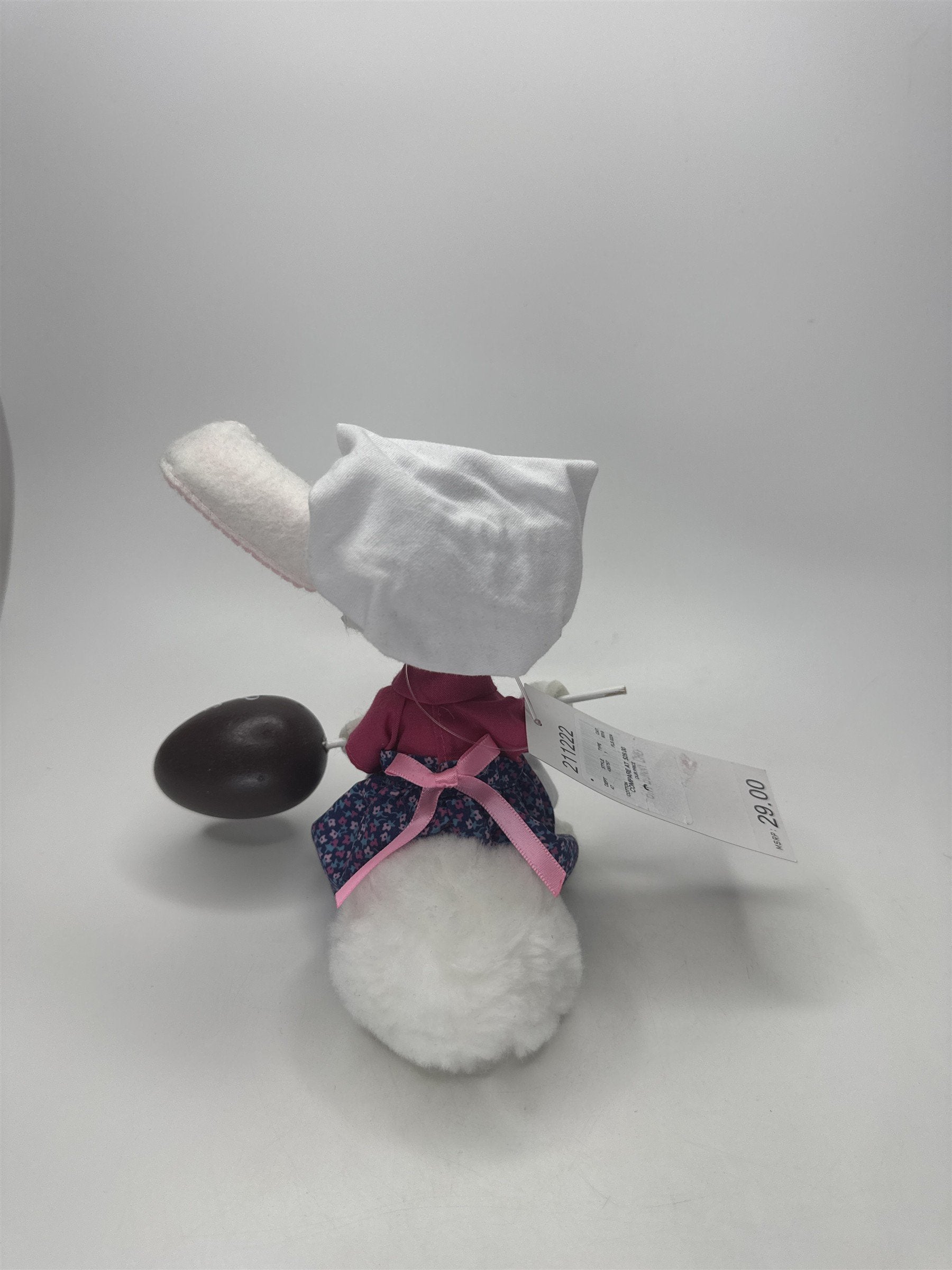 Annalee Dolls Chef Bunny Figurine Easter Decor W/ Chocolate Egg