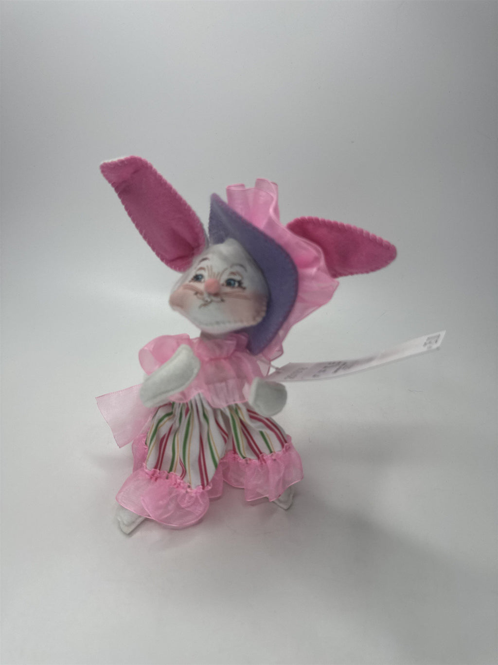 Annalee Dolls 5" Girl Bunny Pink Ruffle Easter Spring Figurine NWT