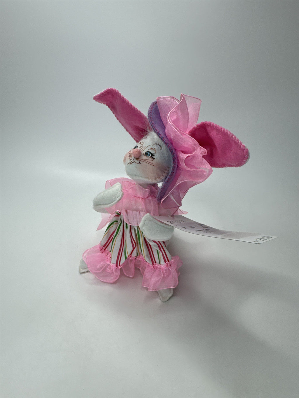 Annalee Dolls 5" Girl Bunny Pink Ruffle Easter Spring Figurine NWT