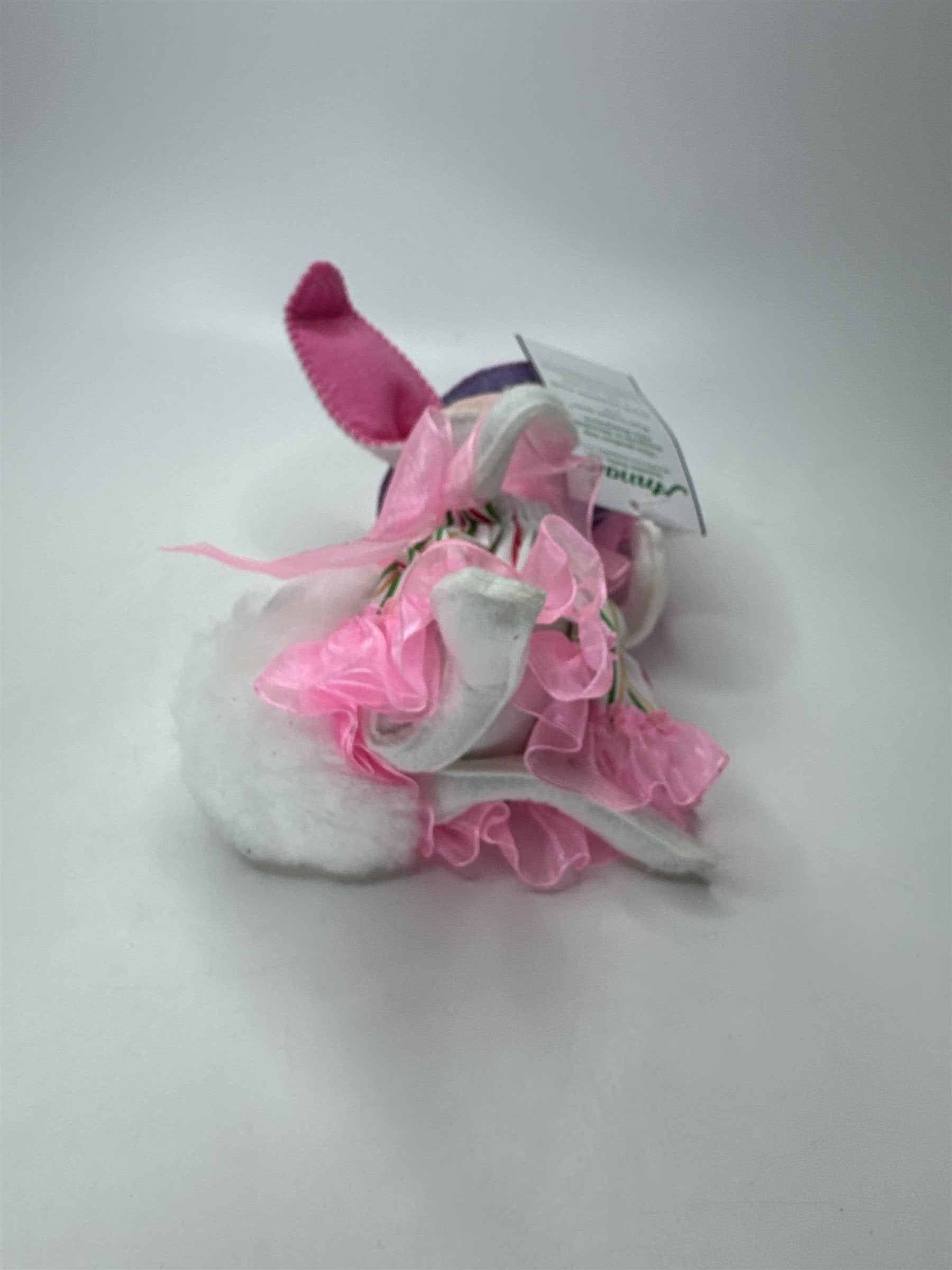 Annalee Dolls 5" Girl Bunny Pink Ruffle Easter Spring Figurine NWT