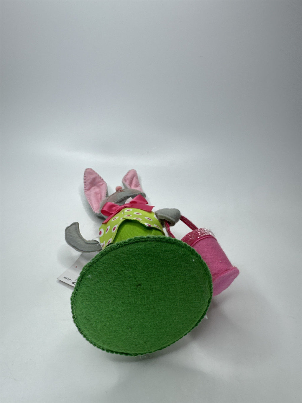 Annalee Dolls Boy Bunny Easter Figurine W/ Basket Felt Base NWT