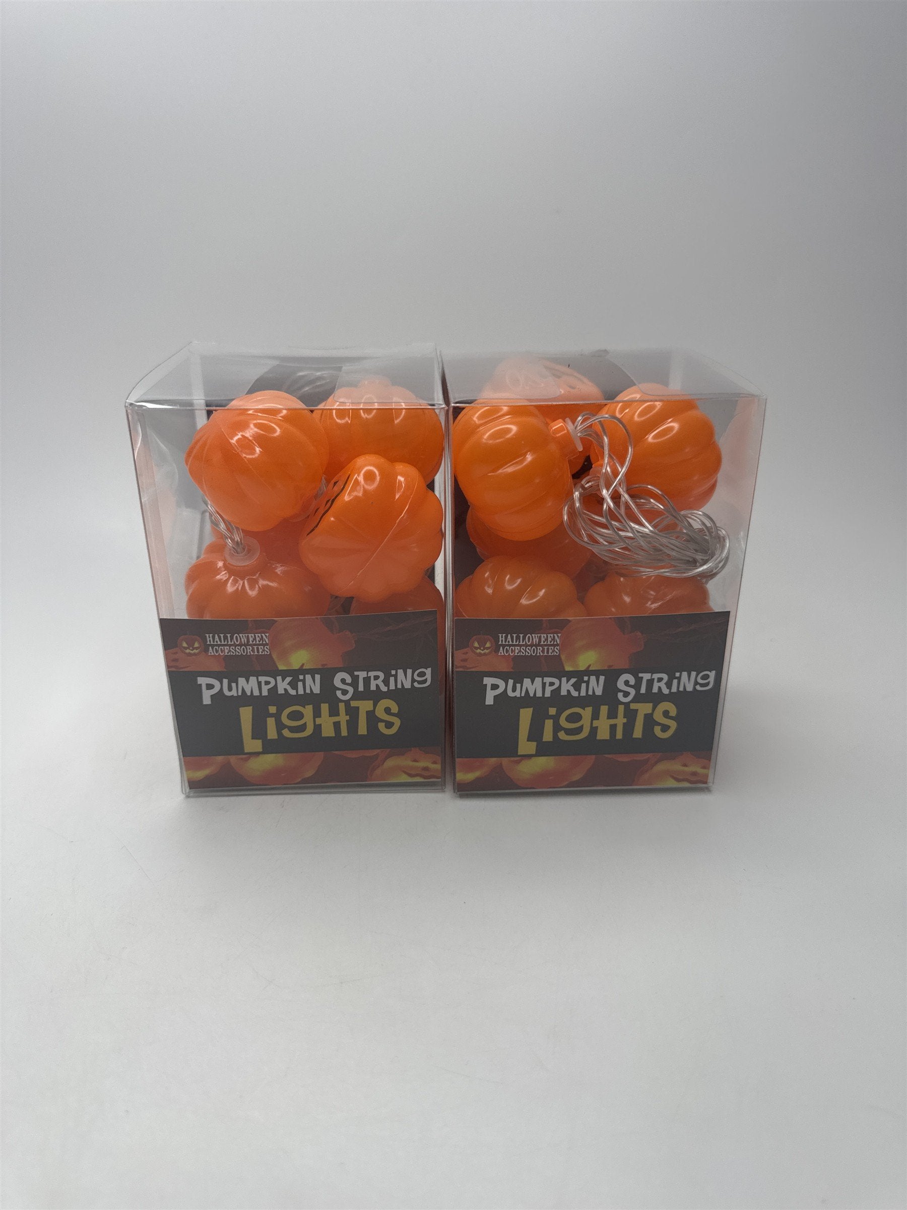 Set of 2 Boxes Pumpkin String Lights Halloween Accessories Orange Decor NEW