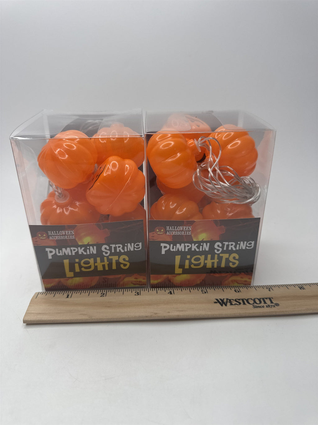 Set of 2 Boxes Pumpkin String Lights Halloween Accessories Orange Decor NEW