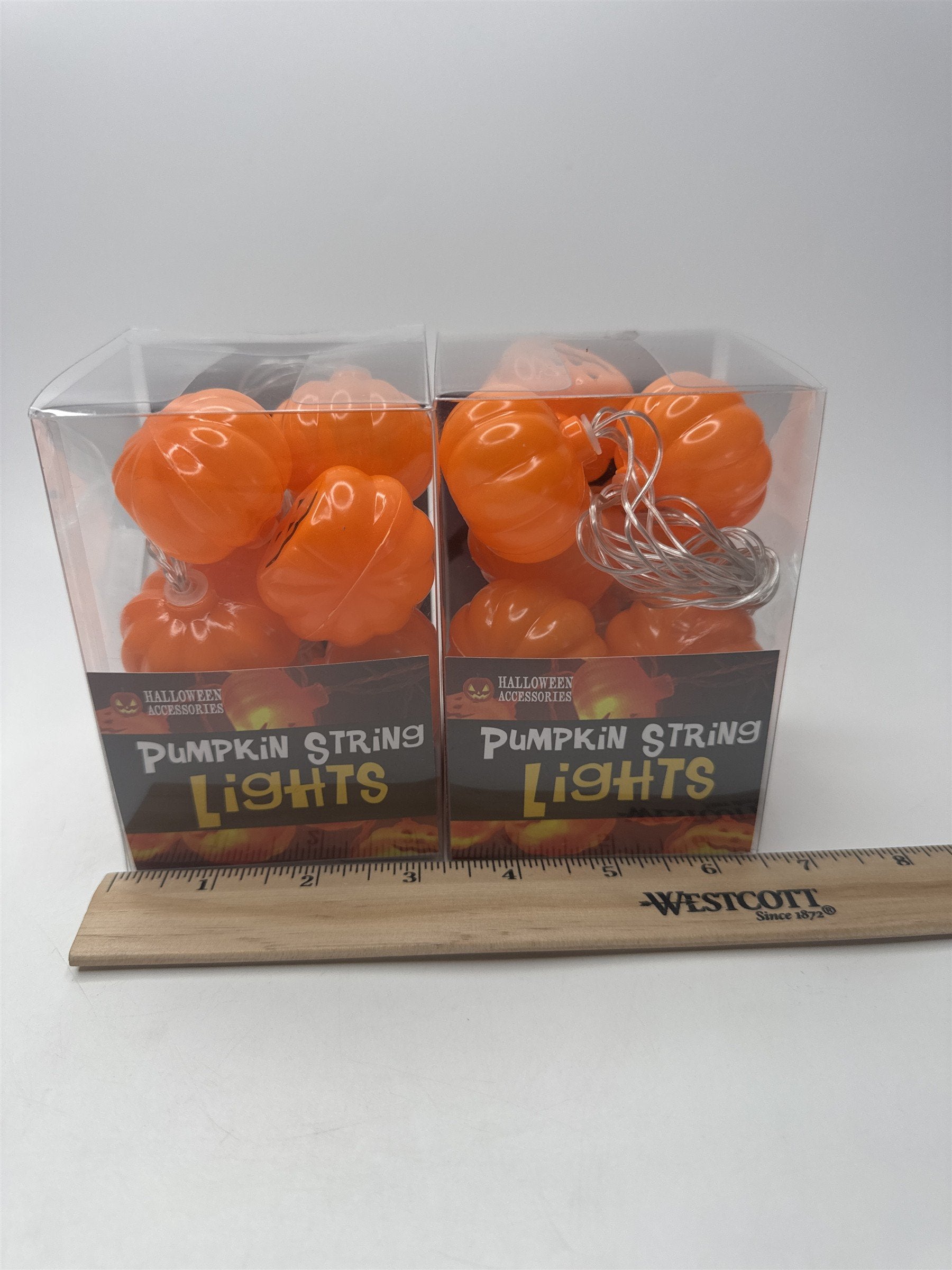 Set of 2 Boxes Pumpkin String Lights Halloween Accessories Orange Decor NEW