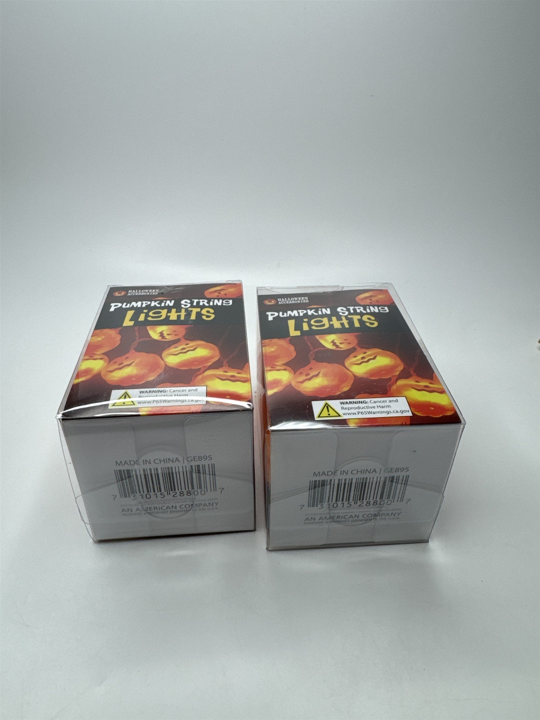Set of 2 Boxes Pumpkin String Lights Halloween Accessories Orange Decor NEW