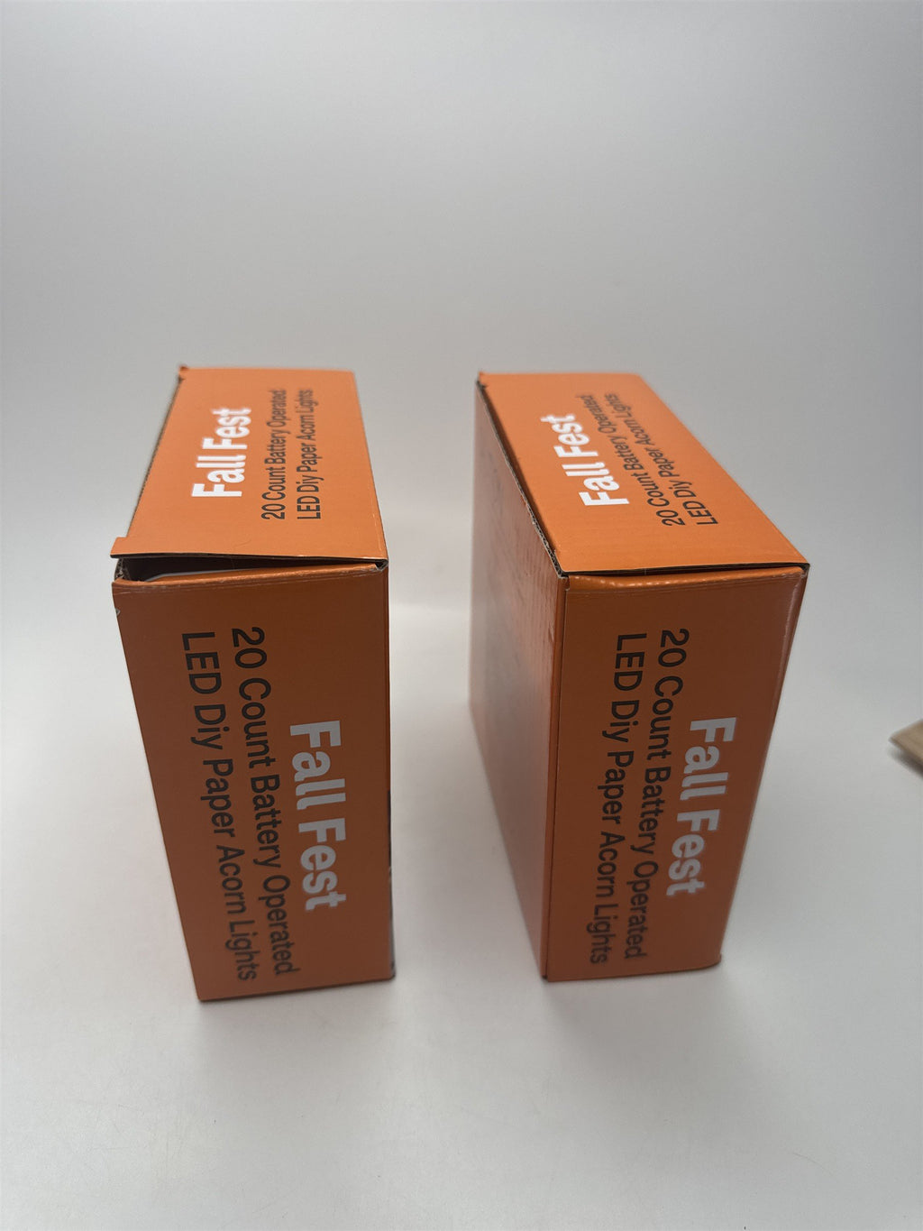 Set of 2 NEW Fall Fest 20ct LED DIY Paper Acorn String Lights Timer NIB