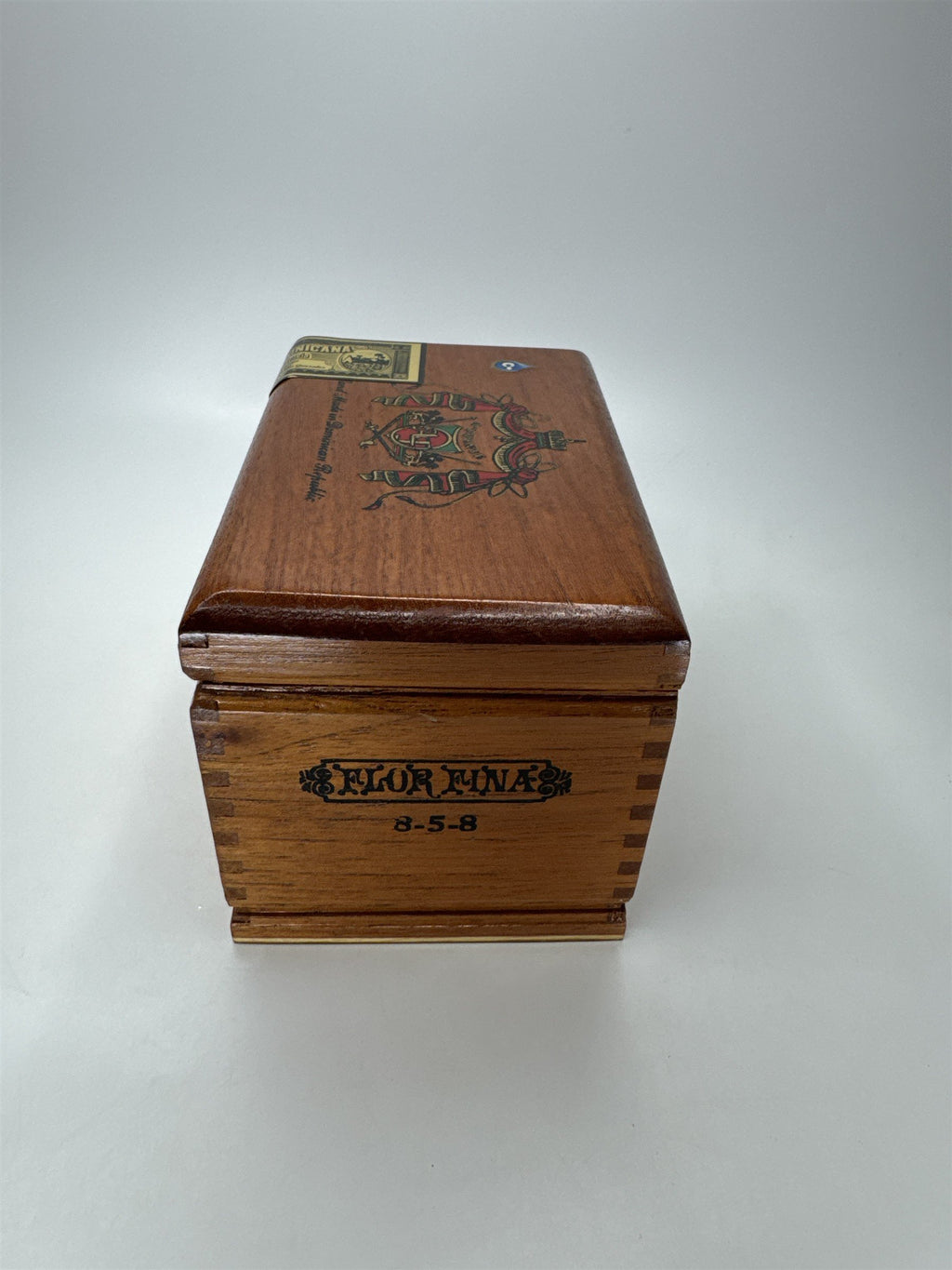 VTG Empty Flor Fina A. Fuente 8-5-8 Wood Cigar Box Collectible Decor