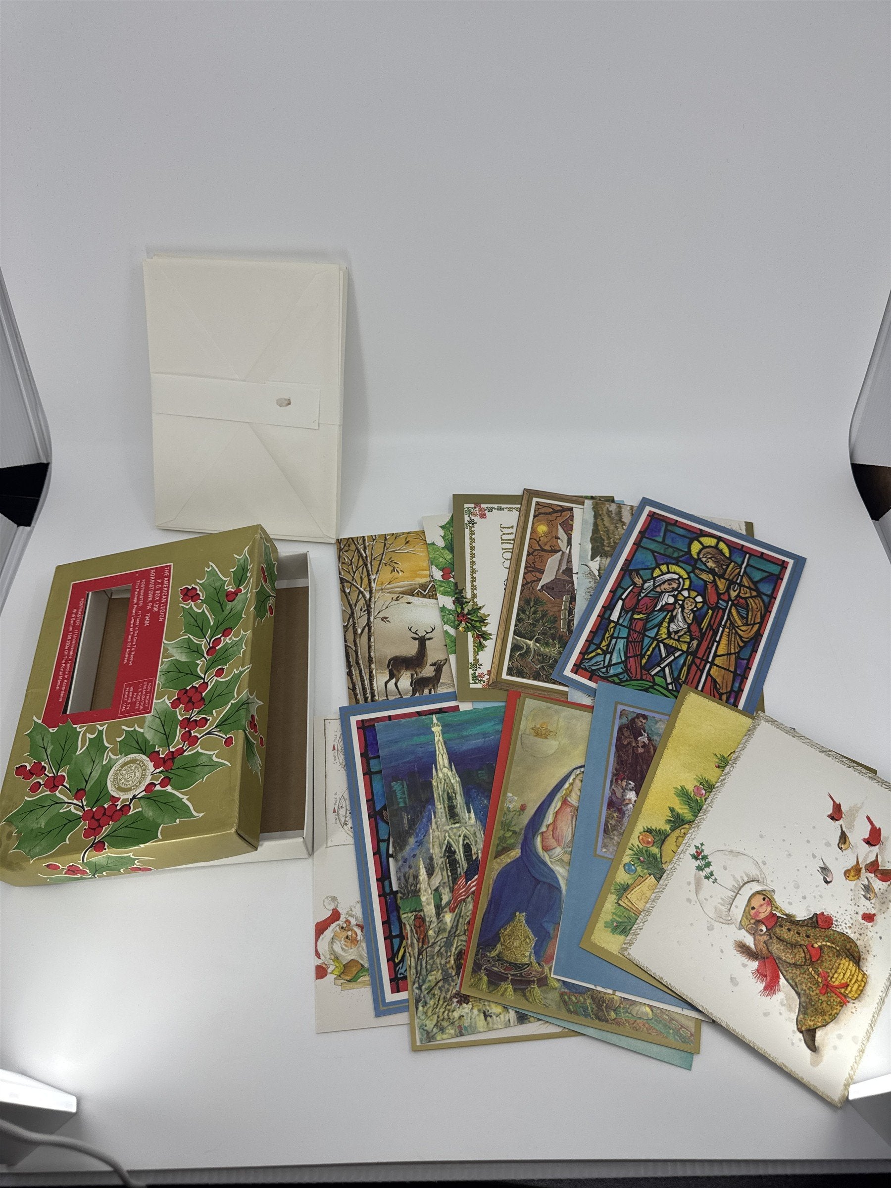 Vintage Religious Christmas Card Lot 20 NOS Assorted Lot Famous Artist Studios