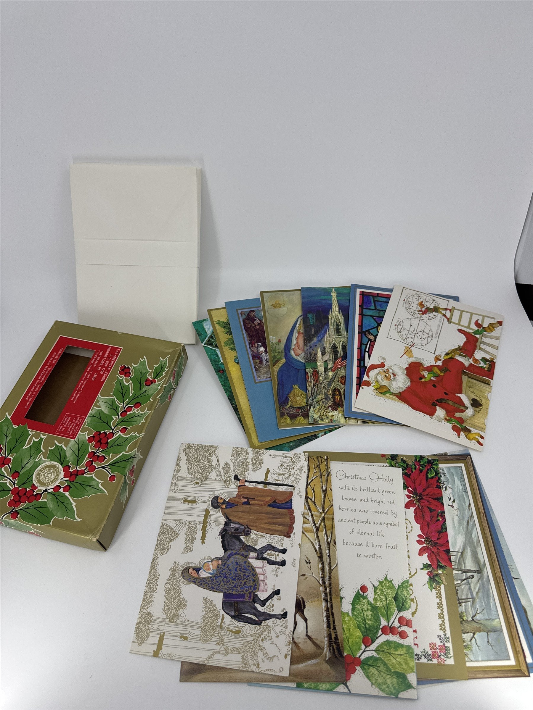 Vintage Religious Christmas Card Lot 20 NOS Assorted Lot Famous Artist Studios
