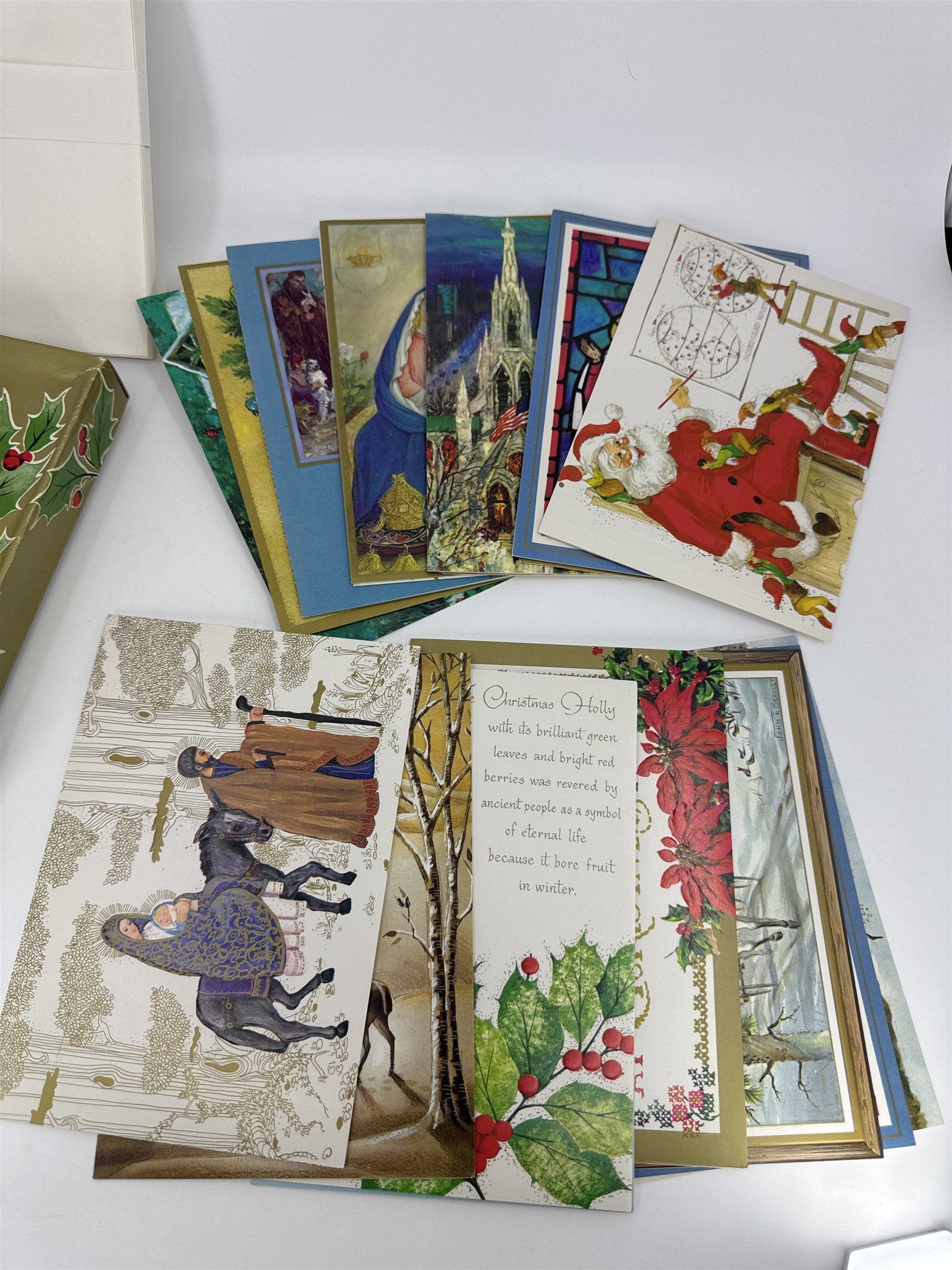 Vintage Religious Christmas Card Lot 20 NOS Assorted Lot Famous Artist Studios