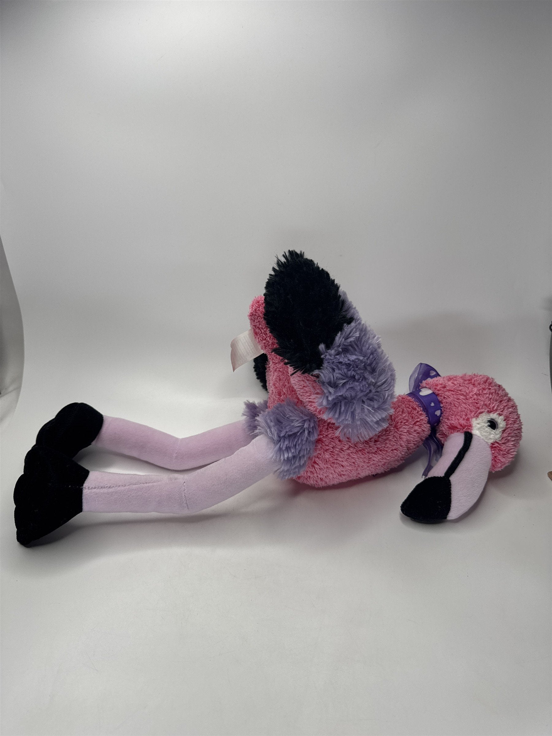 Pink Flamingo Stuffed Plush Toy Lavender Feet Long Legs Large Soft Decor