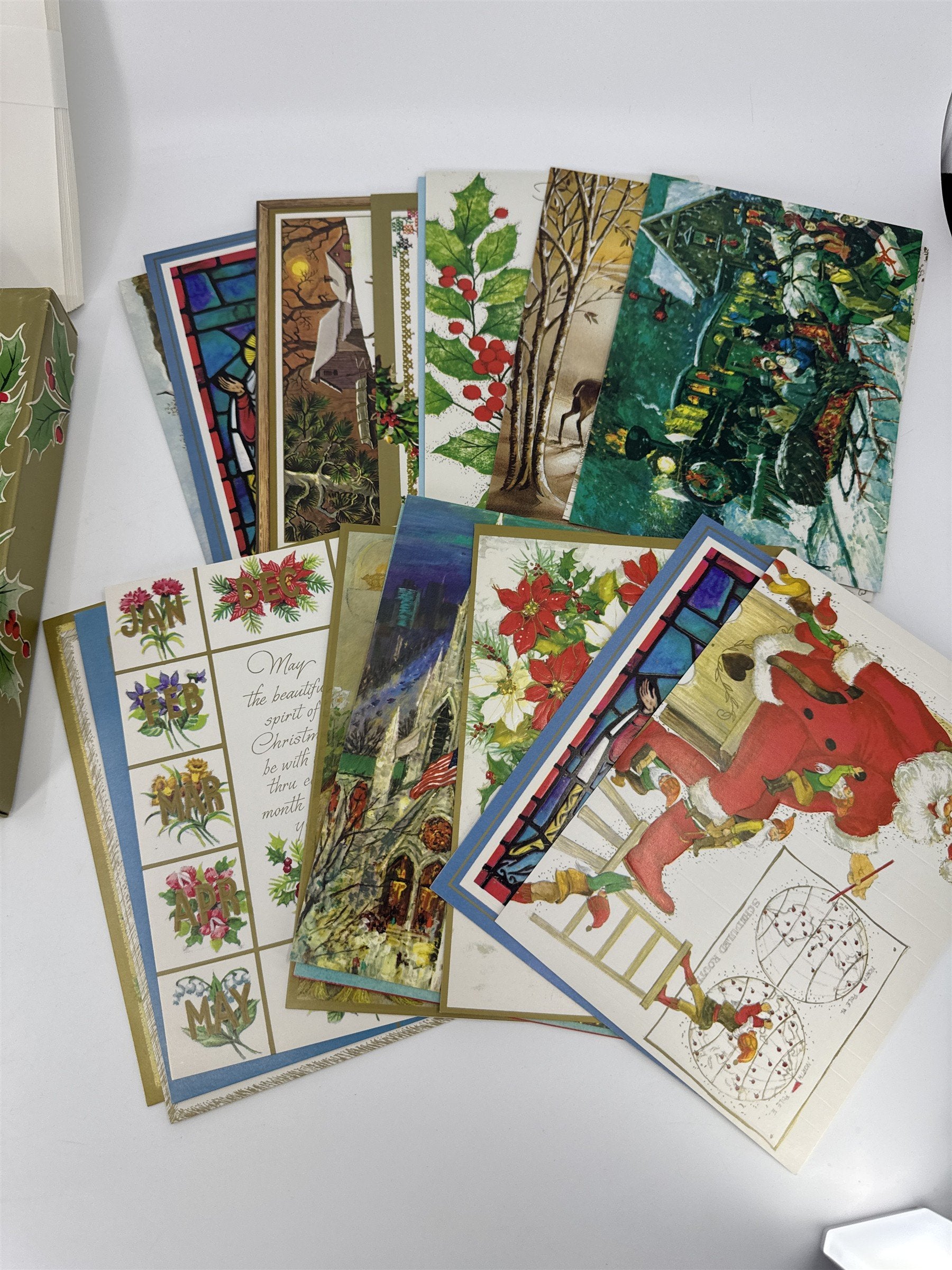 Vintage Religious Christmas Card Lot 20 NOS Assorted Lot Famous Artist Studios