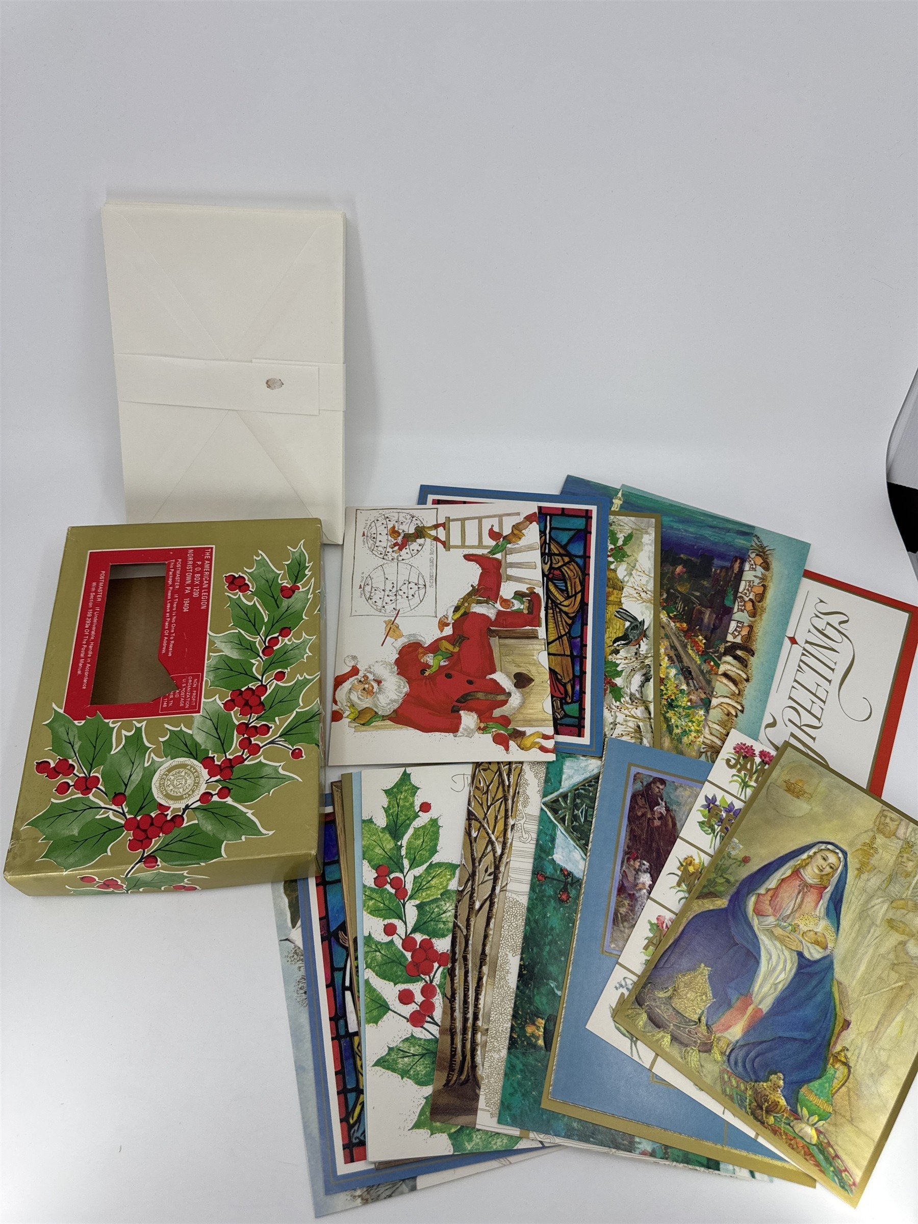 Vintage Religious Christmas Card Lot 20 NOS Assorted Lot Famous Artist Studios