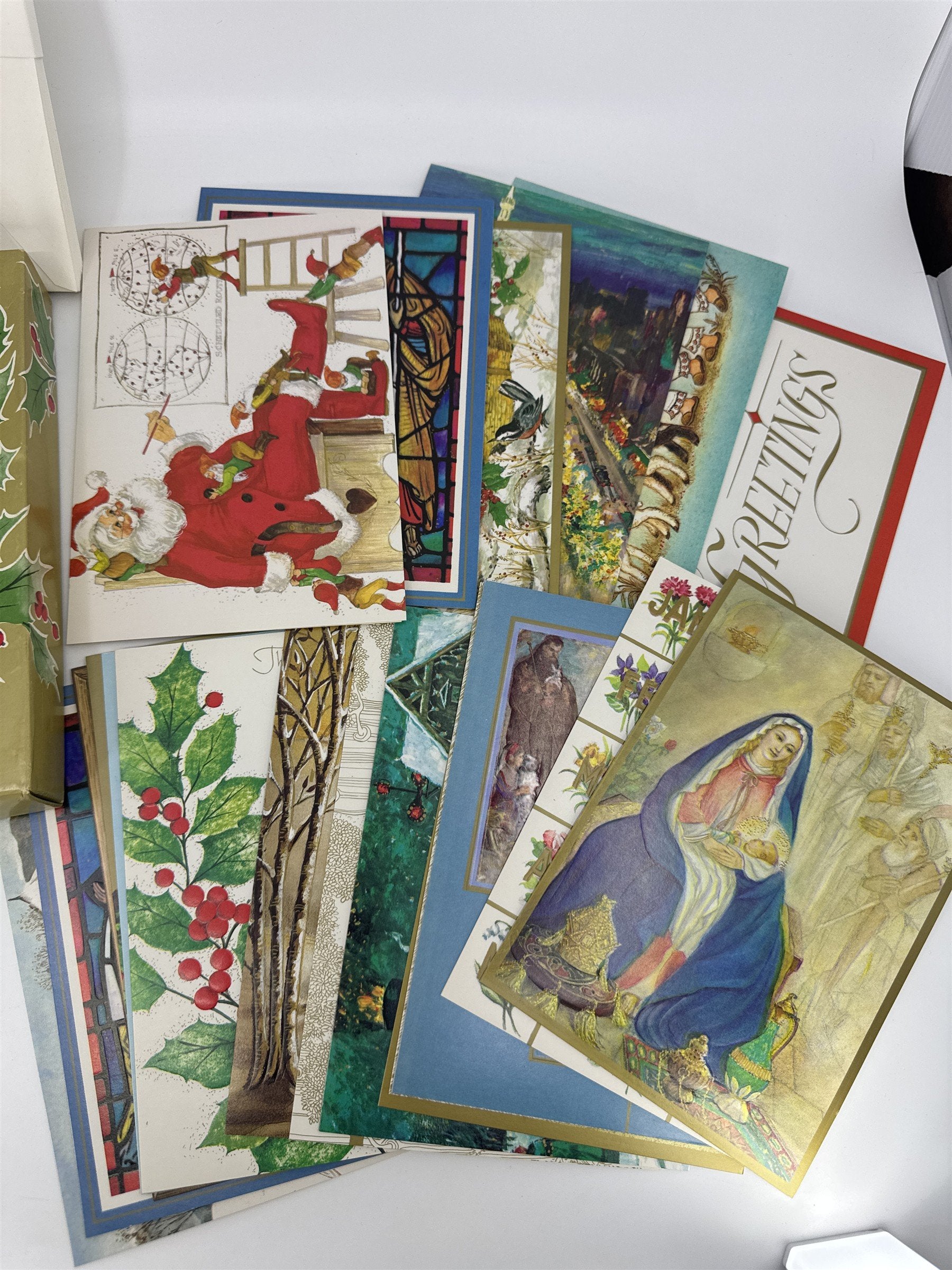 Vintage Religious Christmas Card Lot 20 NOS Assorted Lot Famous Artist Studios
