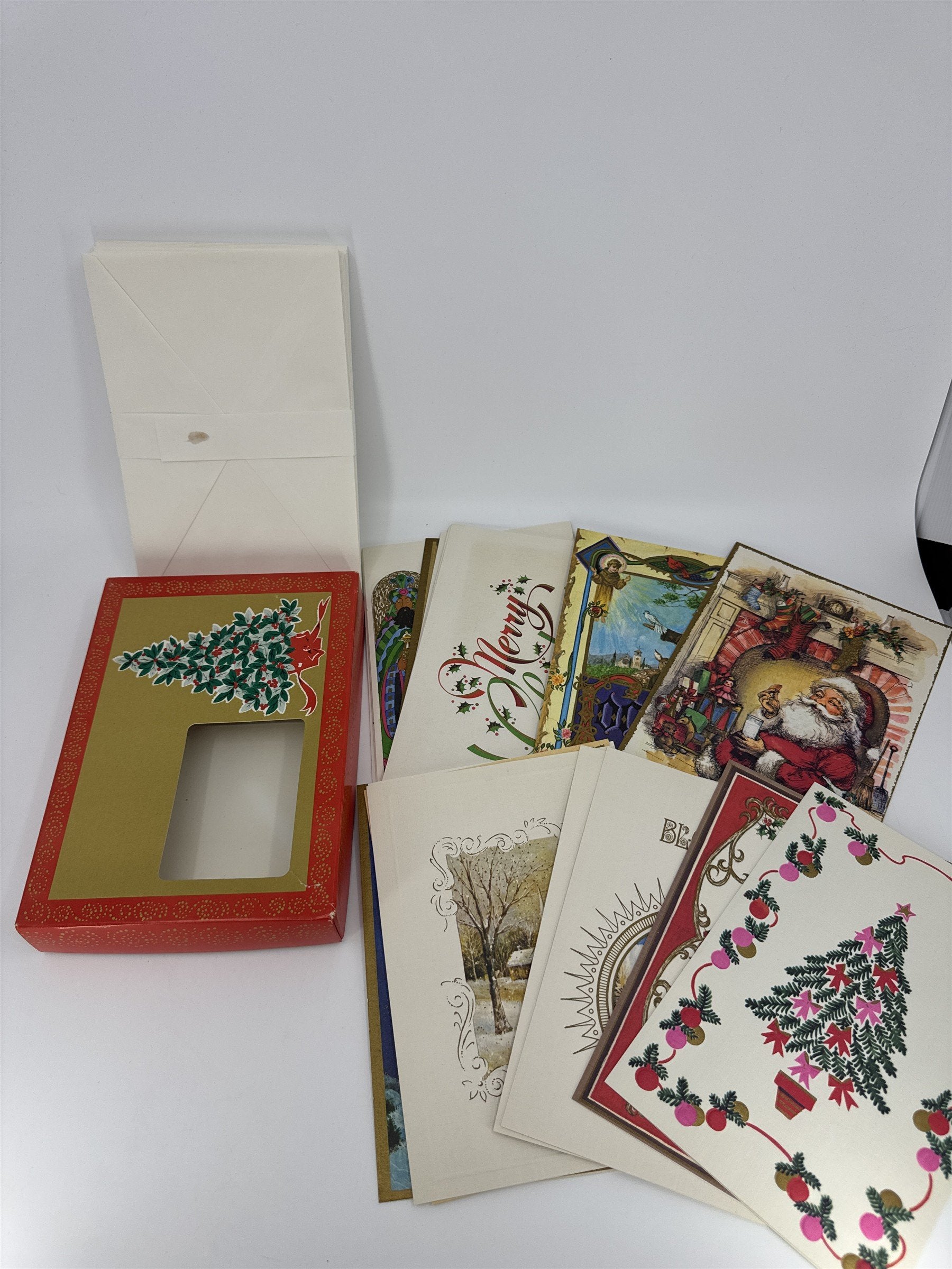 Vintage Religious Christmas Card Lot 18 NOS Assorted Lot Famous Artist Studios