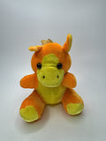 Orange Yellow Plush Horse Pony Donkey Stuffed Animal Hanging Ornament