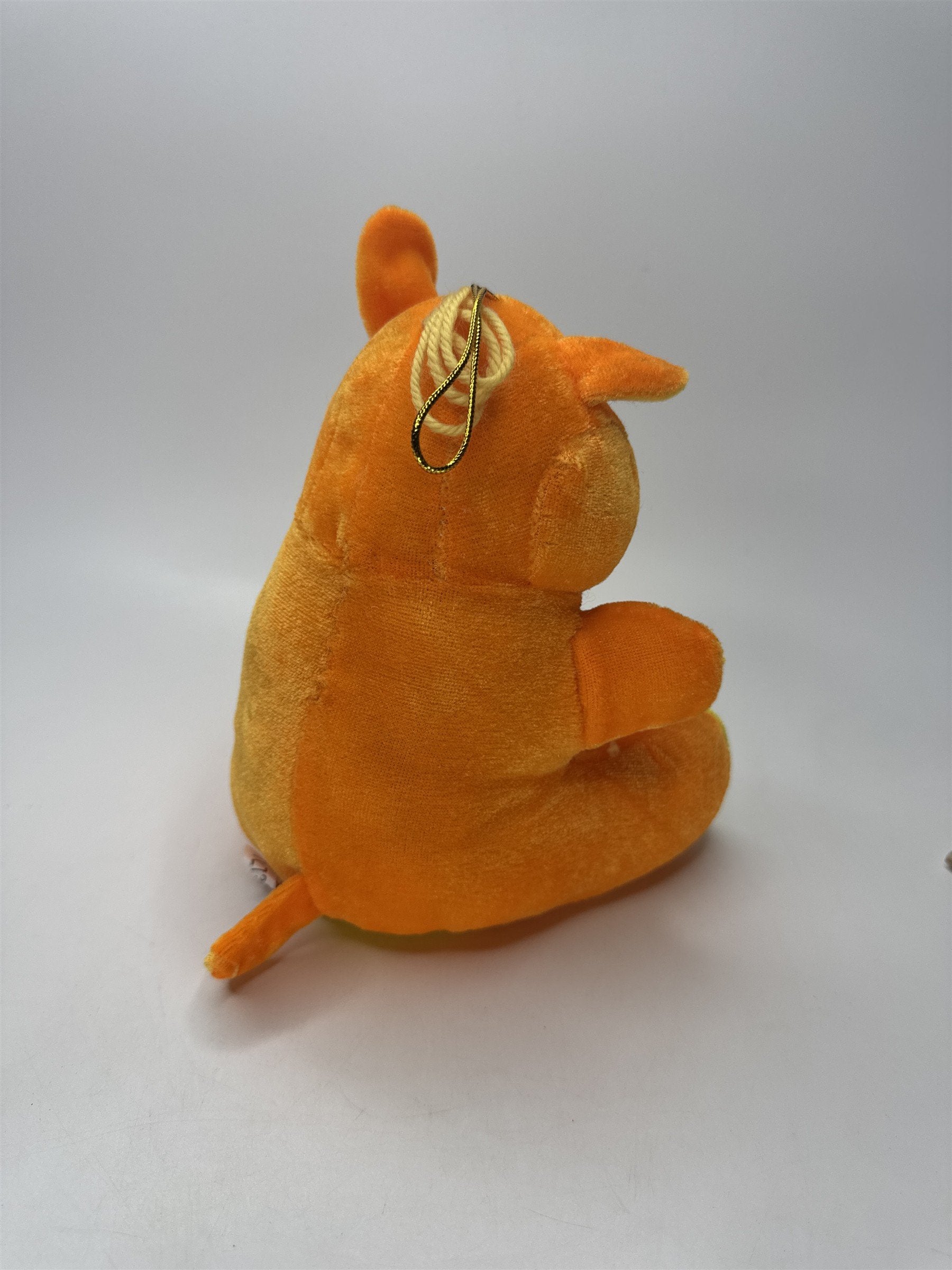 Orange Yellow Plush Horse Pony Donkey Stuffed Animal Hanging Ornament