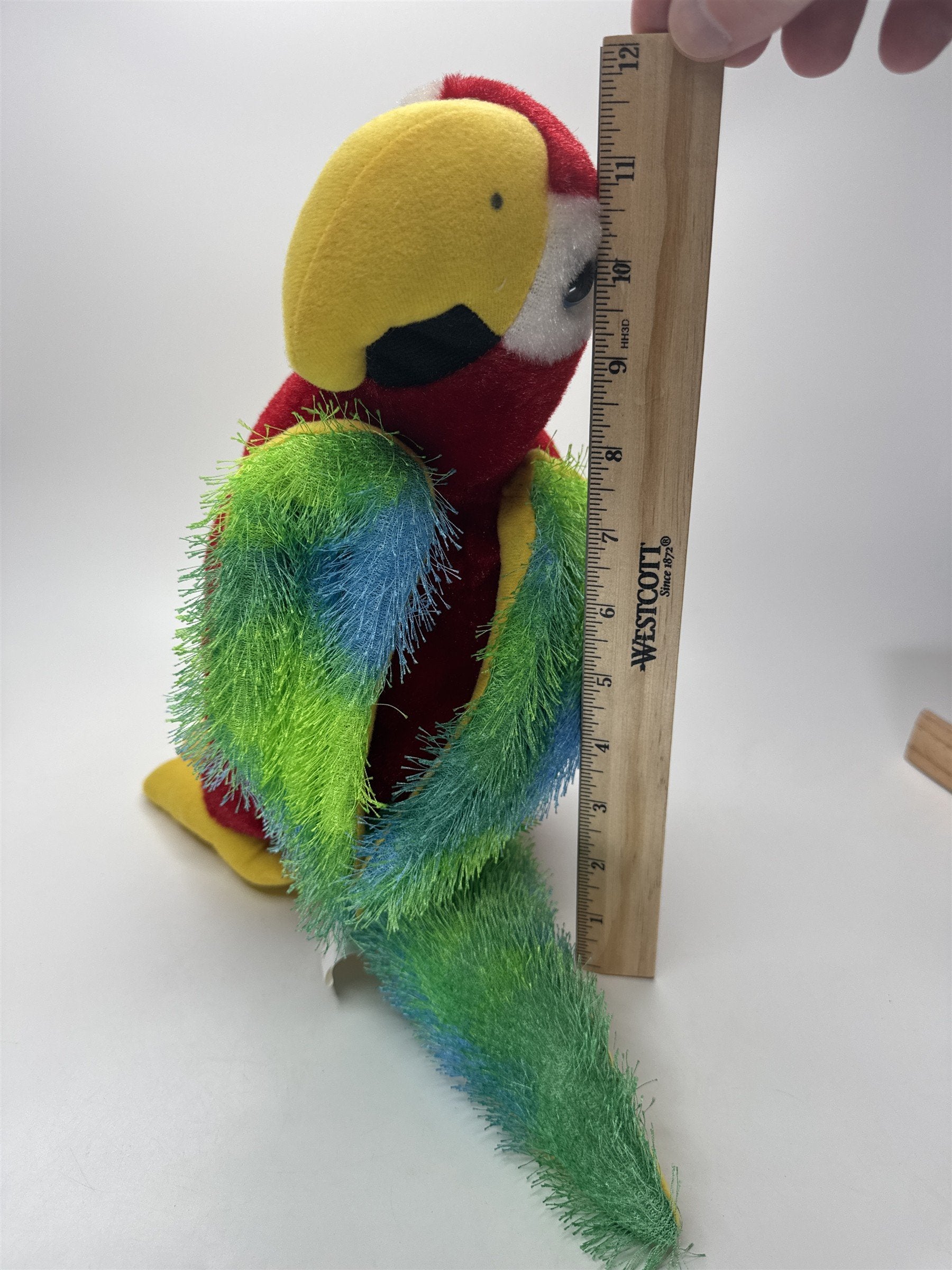 Kuddle Me Toys Macaw Plush Red Yellow Parrot Stuffed Animal 11" Green Blue