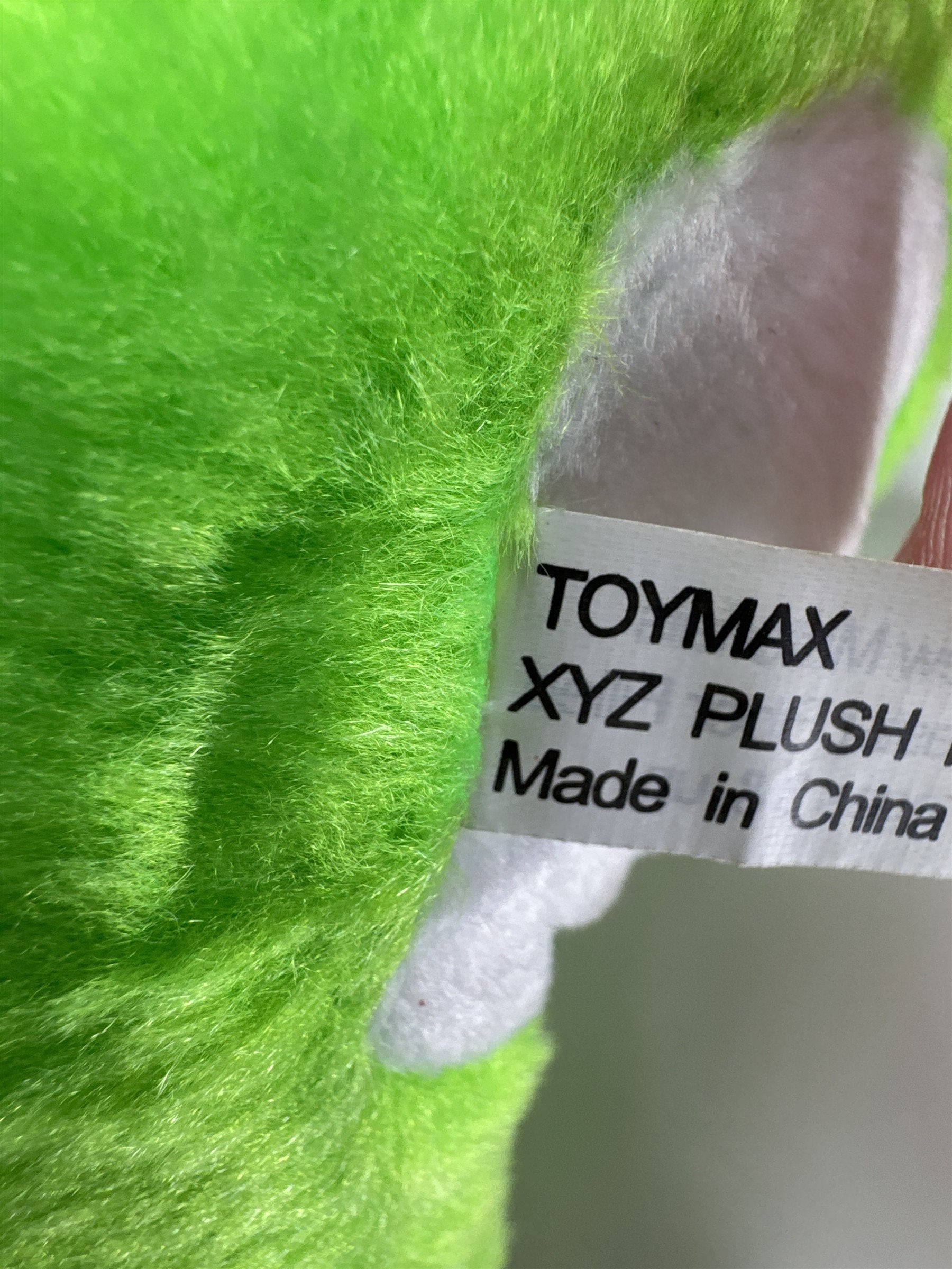 ToyMax Lime Green Dog Puppy Plush Stuffed Animal Pink Scarf Collectible