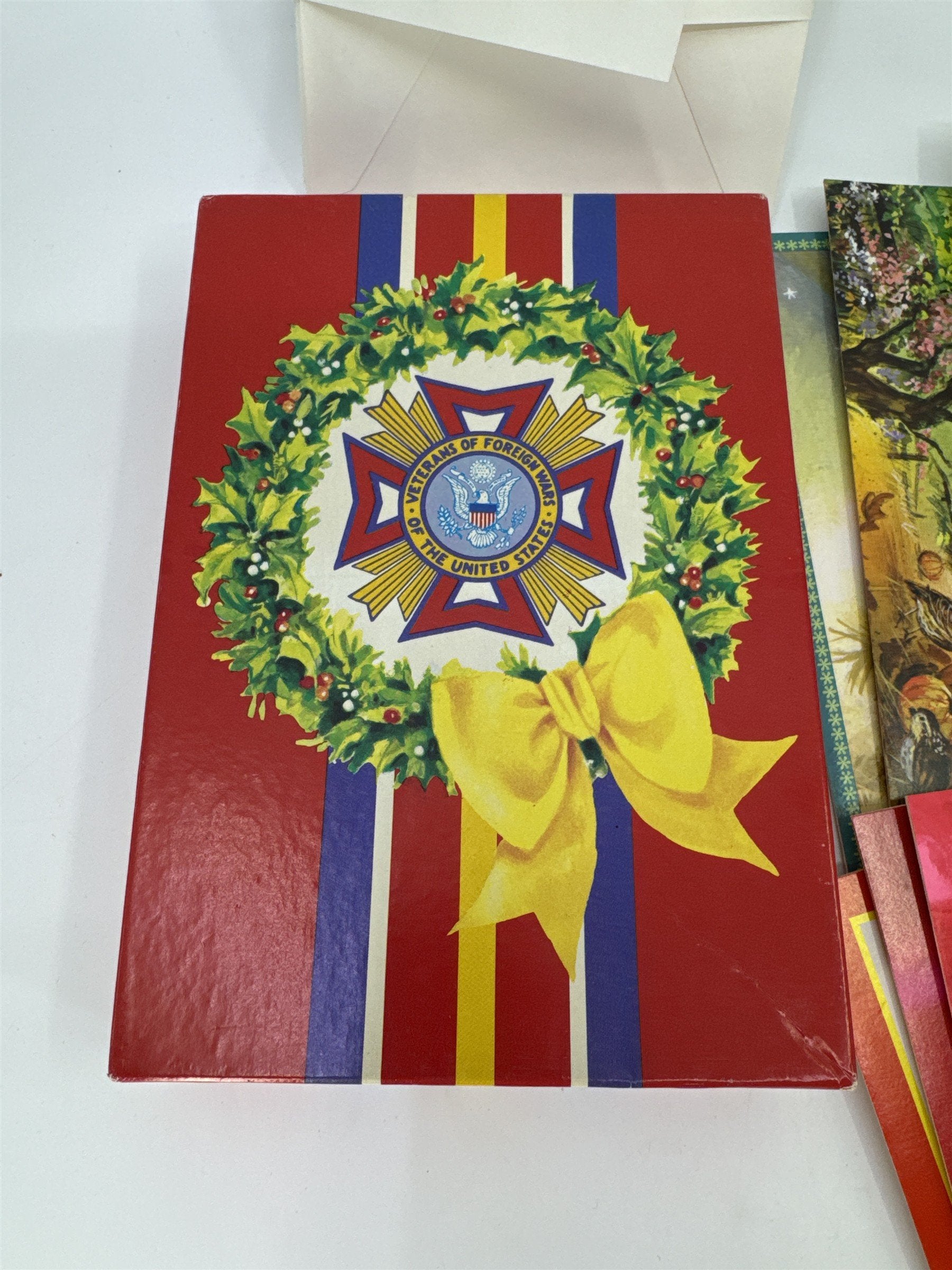Vintage Christmas Card Lot 19 NOS Assorted Doehla Inc. Veterans Of Foreign Wars