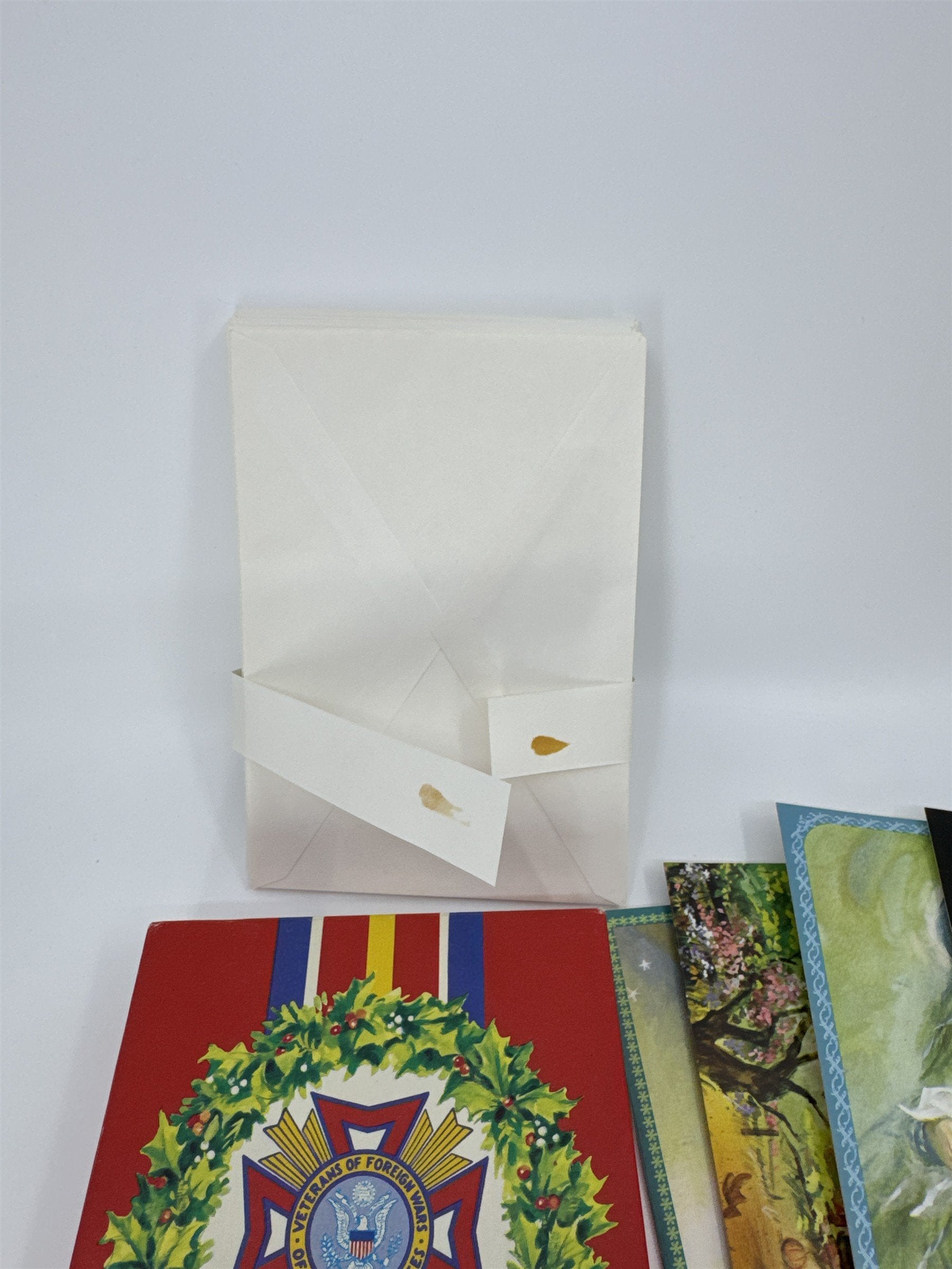 Vintage Christmas Card Lot 19 NOS Assorted Doehla Inc. Veterans Of Foreign Wars