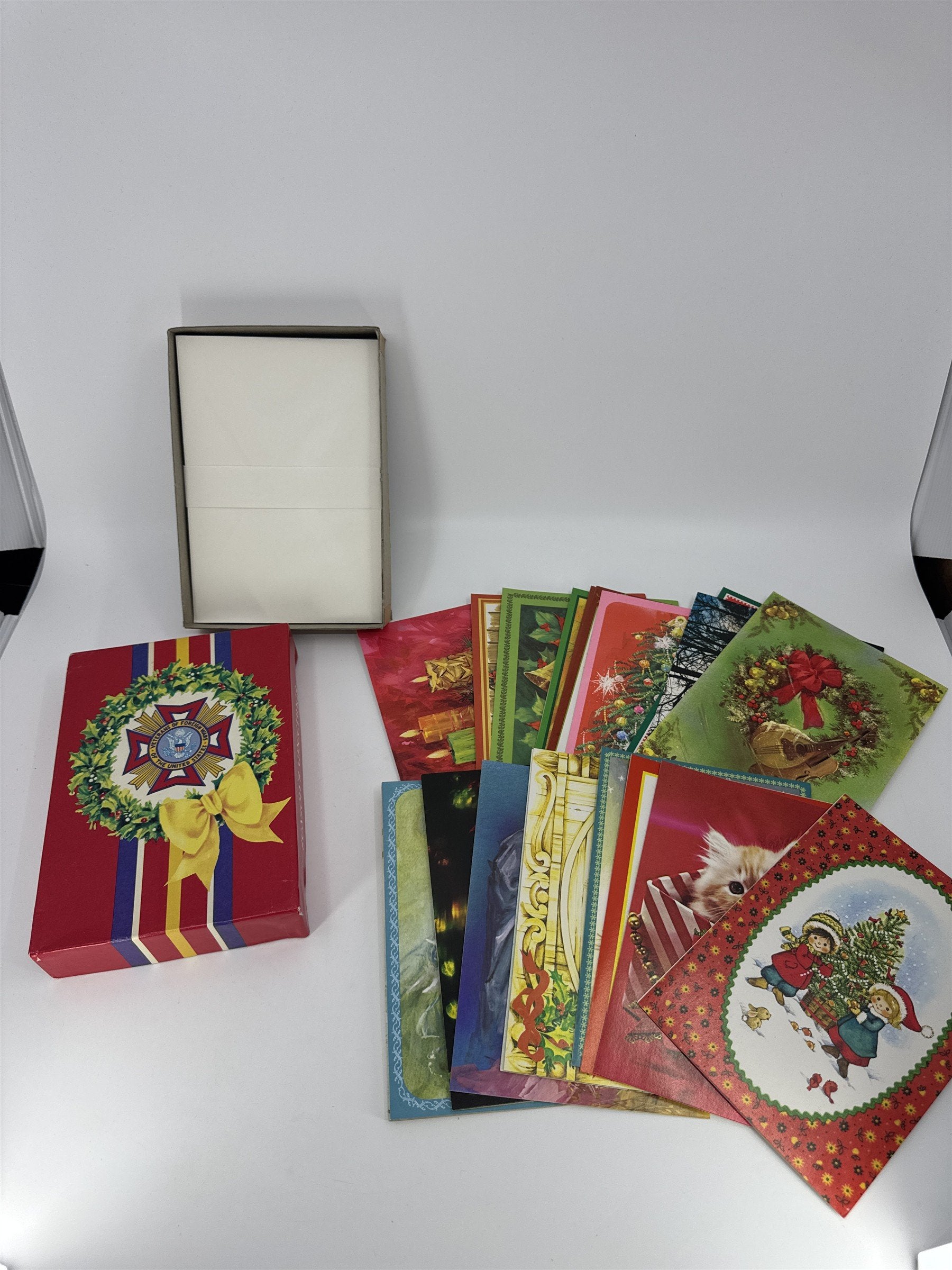 Vintage Christmas Card Lot 21 NOS Assorted Doehla Inc. Veterans Of Foreign Wars