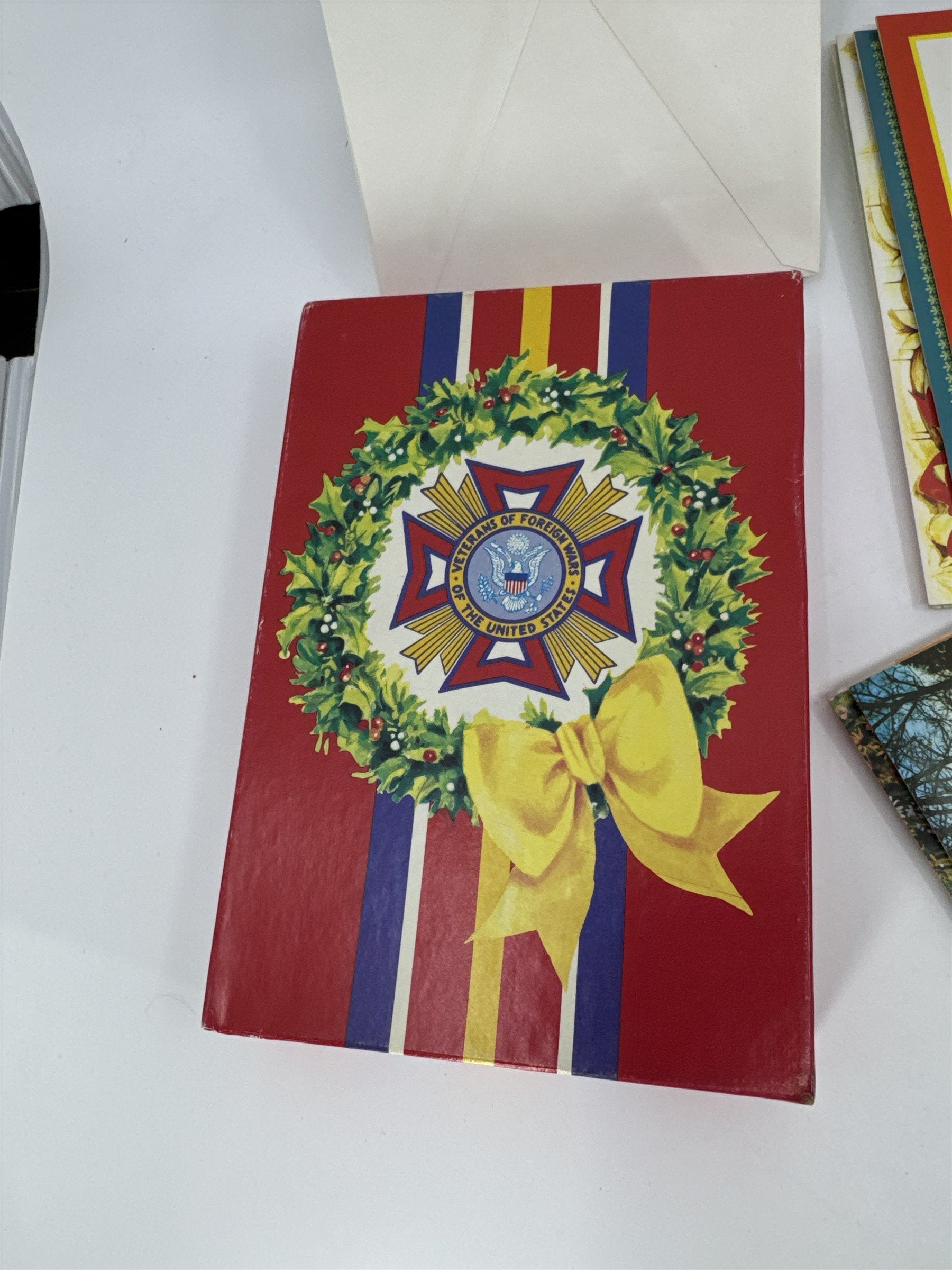 Vintage Christmas Card Lot 19 NOS Assorted Doehla Inc. Veterans Of Foreign Wars