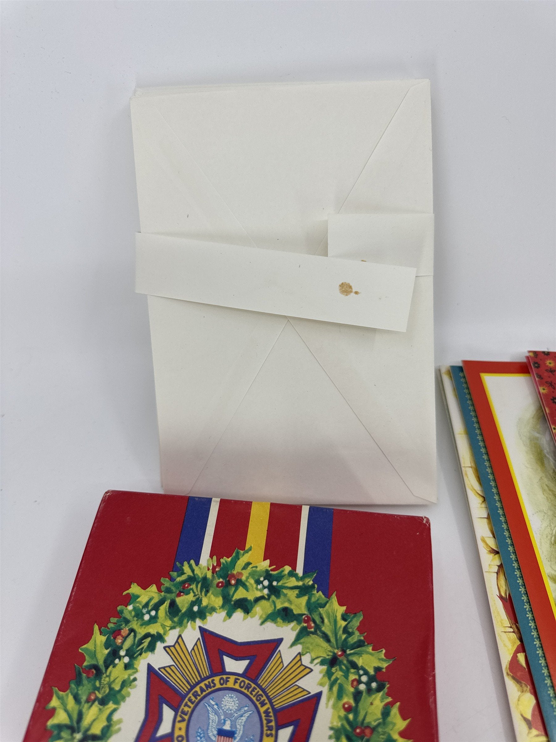 Vintage Christmas Card Lot 19 NOS Assorted Doehla Inc. Veterans Of Foreign Wars