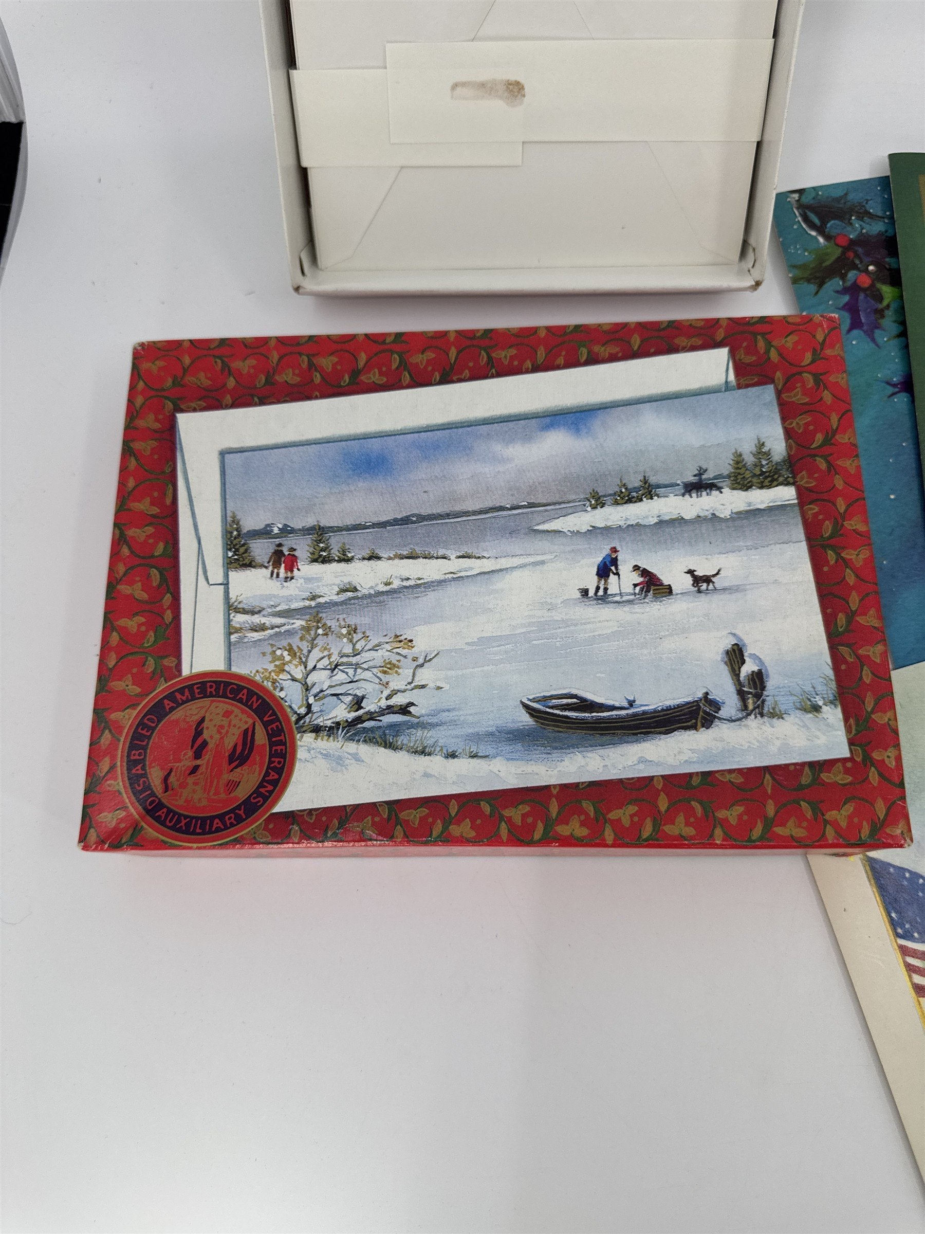 Vintage Christmas Card Lot 11 Assorted USA Veterans Famous Artist Studios